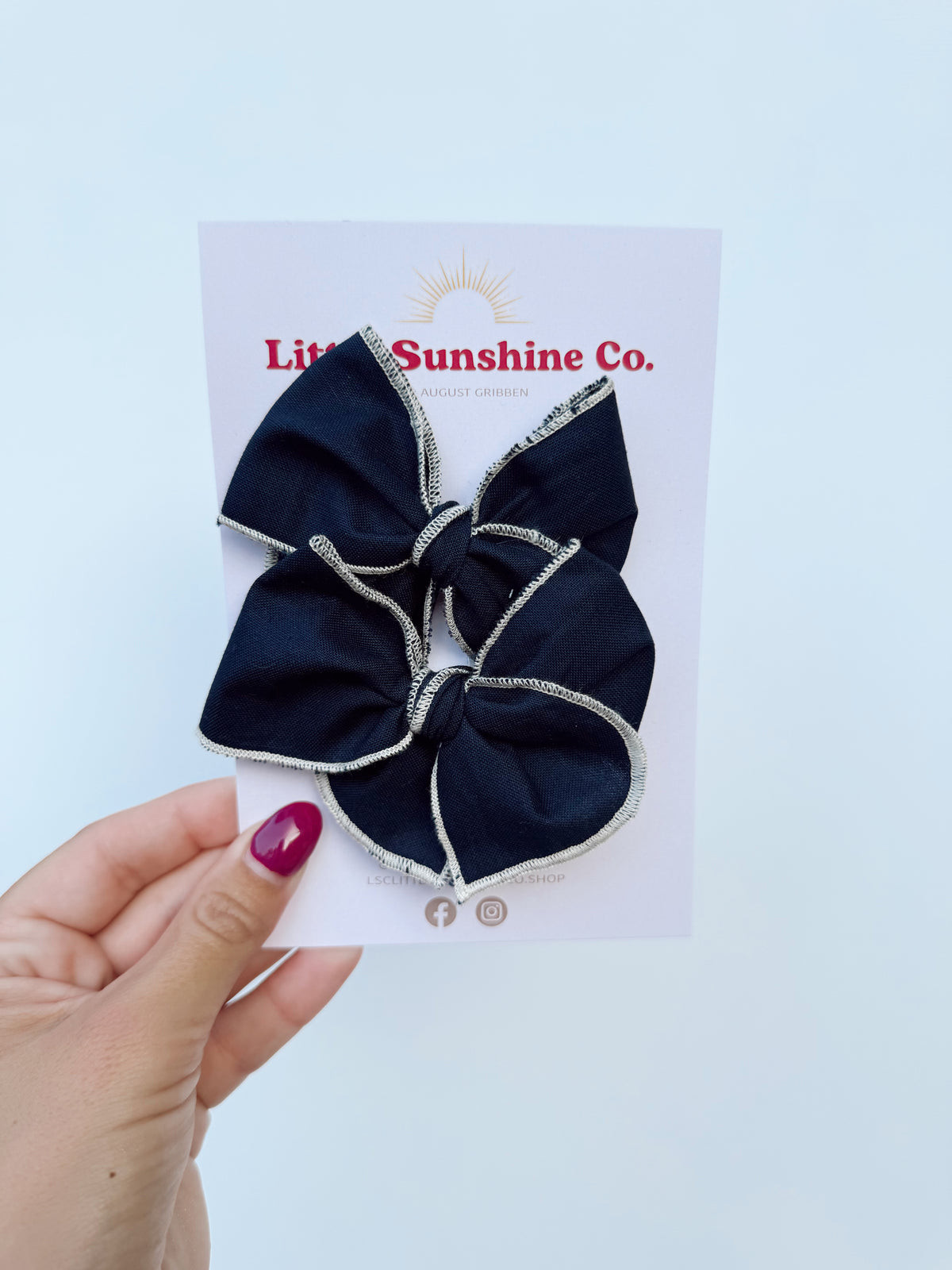 Navy Hair Bows 🌙