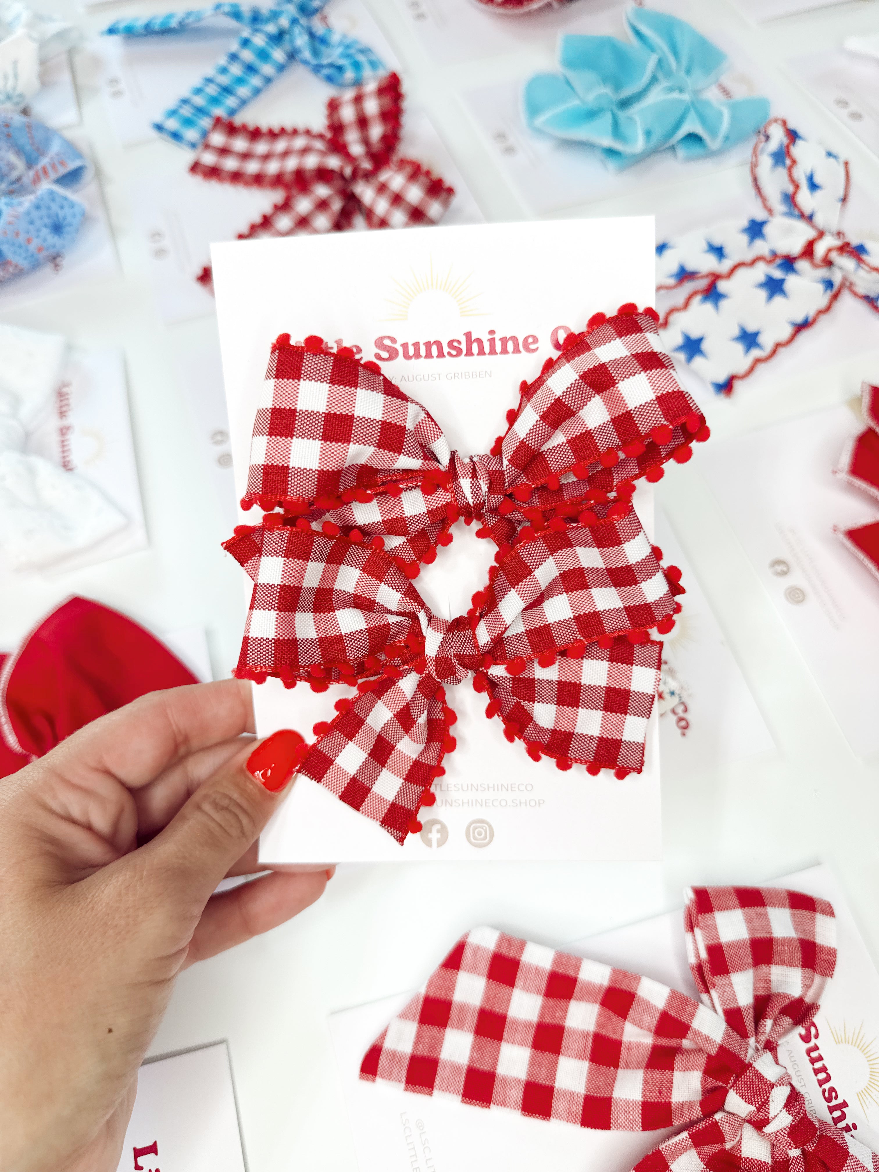 Firecracker Picnic Hair Bows