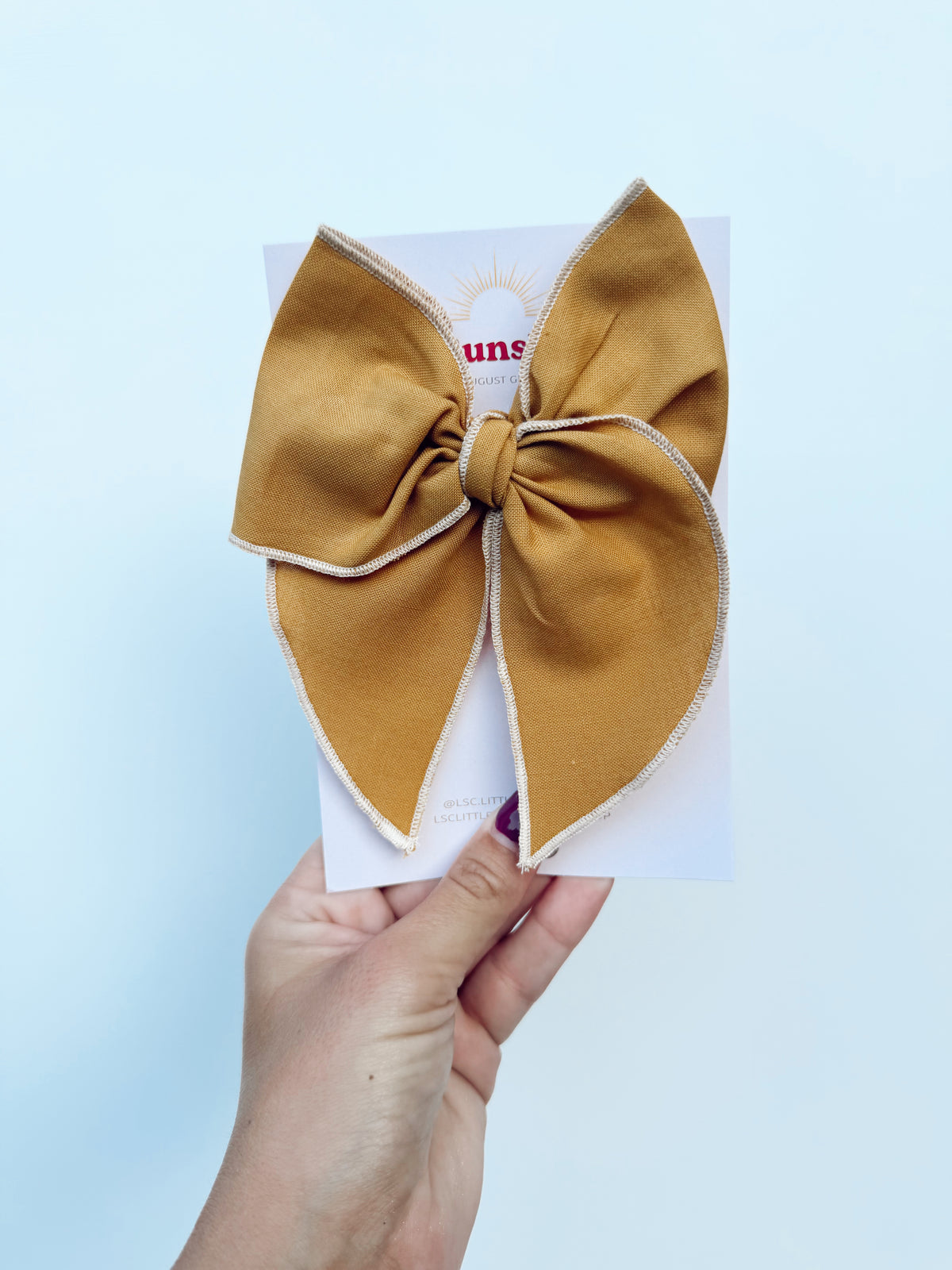 Golden Mustard Hair Bows 🌾