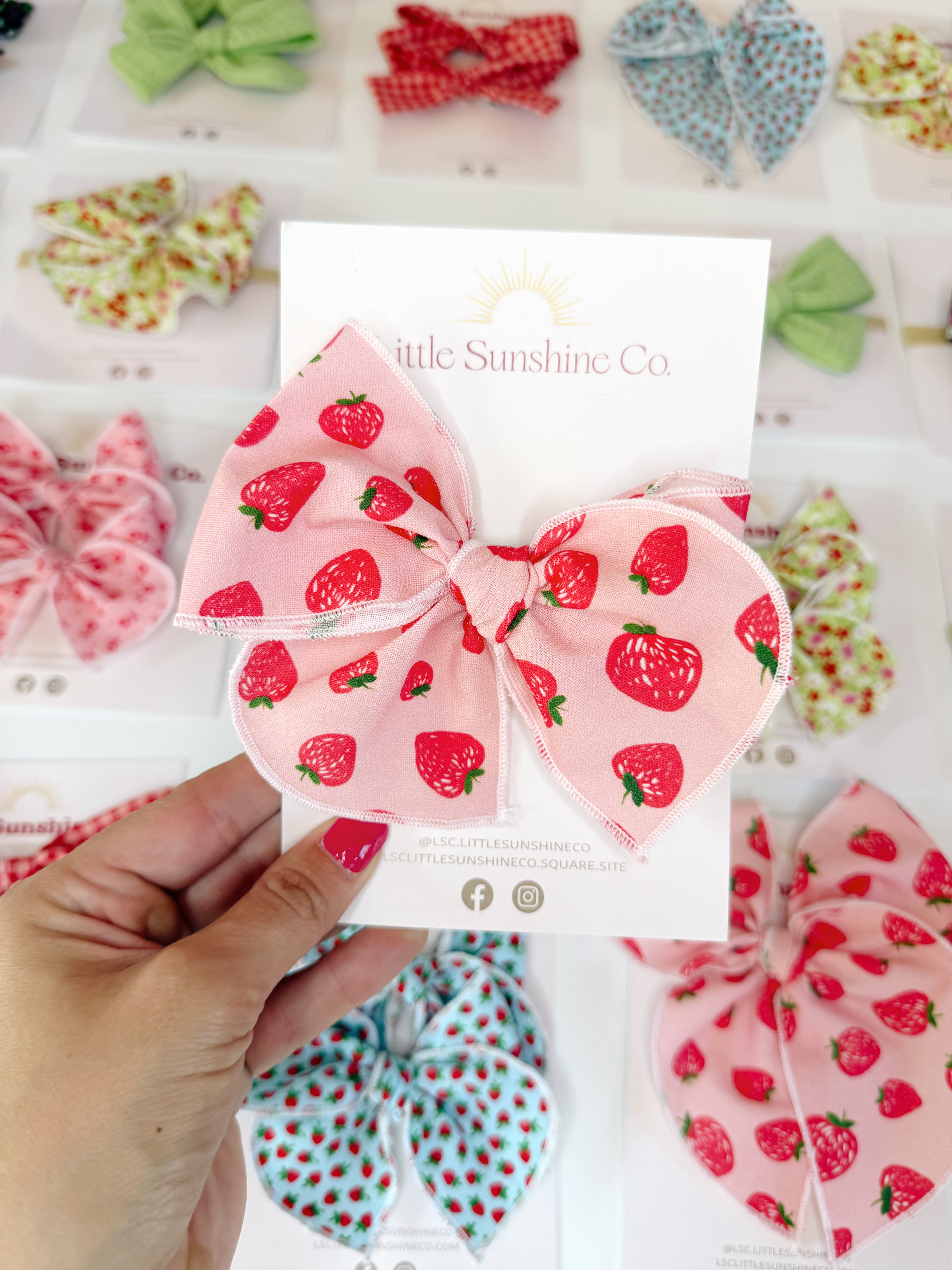 Summer Berries Hair Bows 🍓
