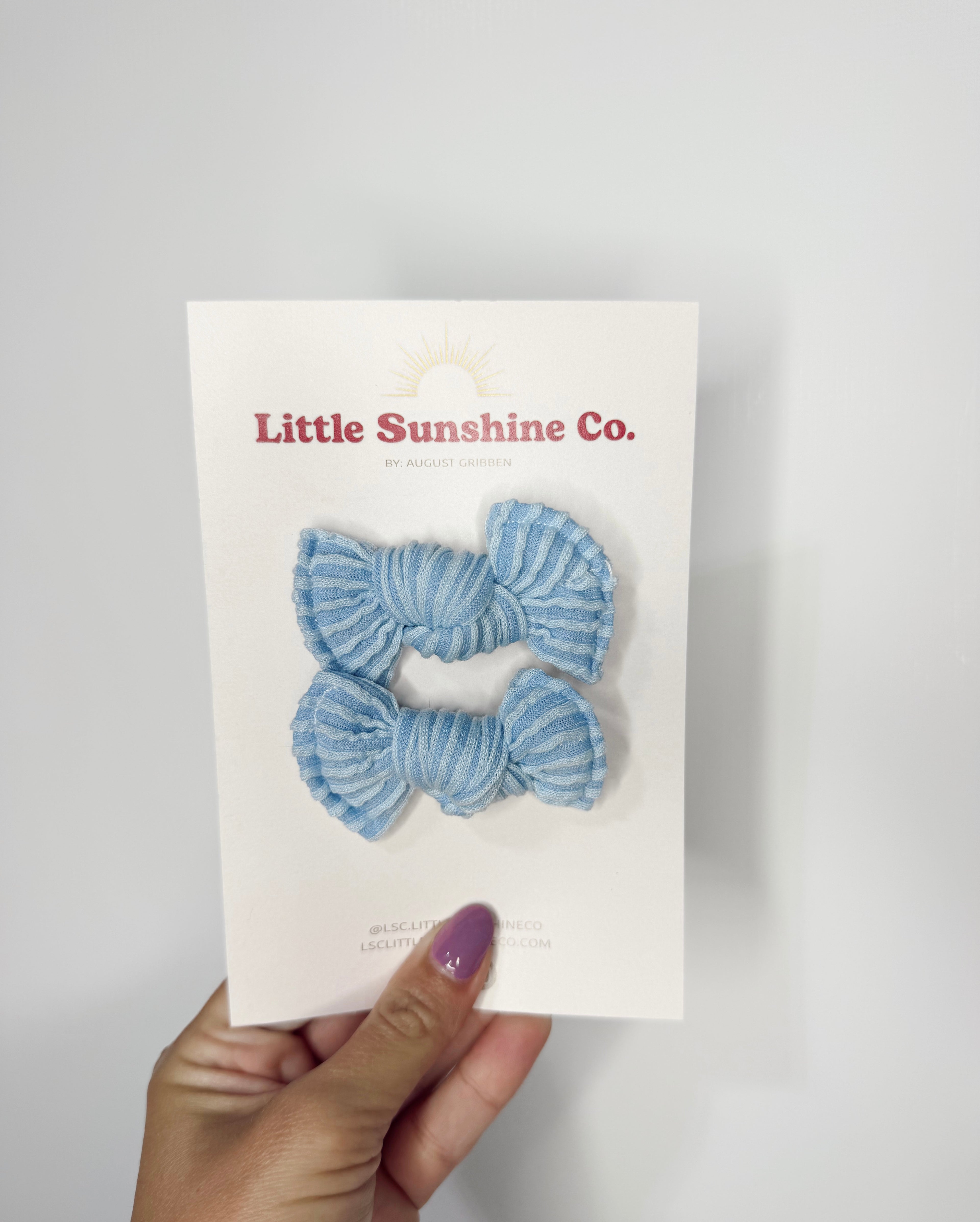 Light Blue Knotted Piggies