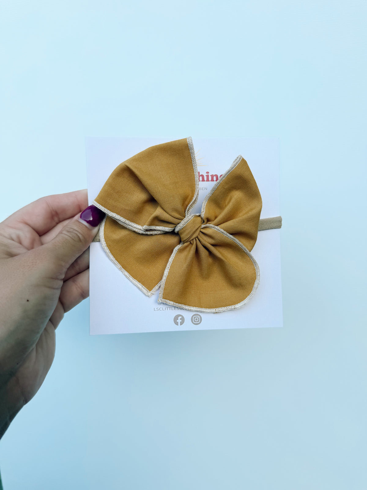 Golden Mustard Hair Bows 🌾
