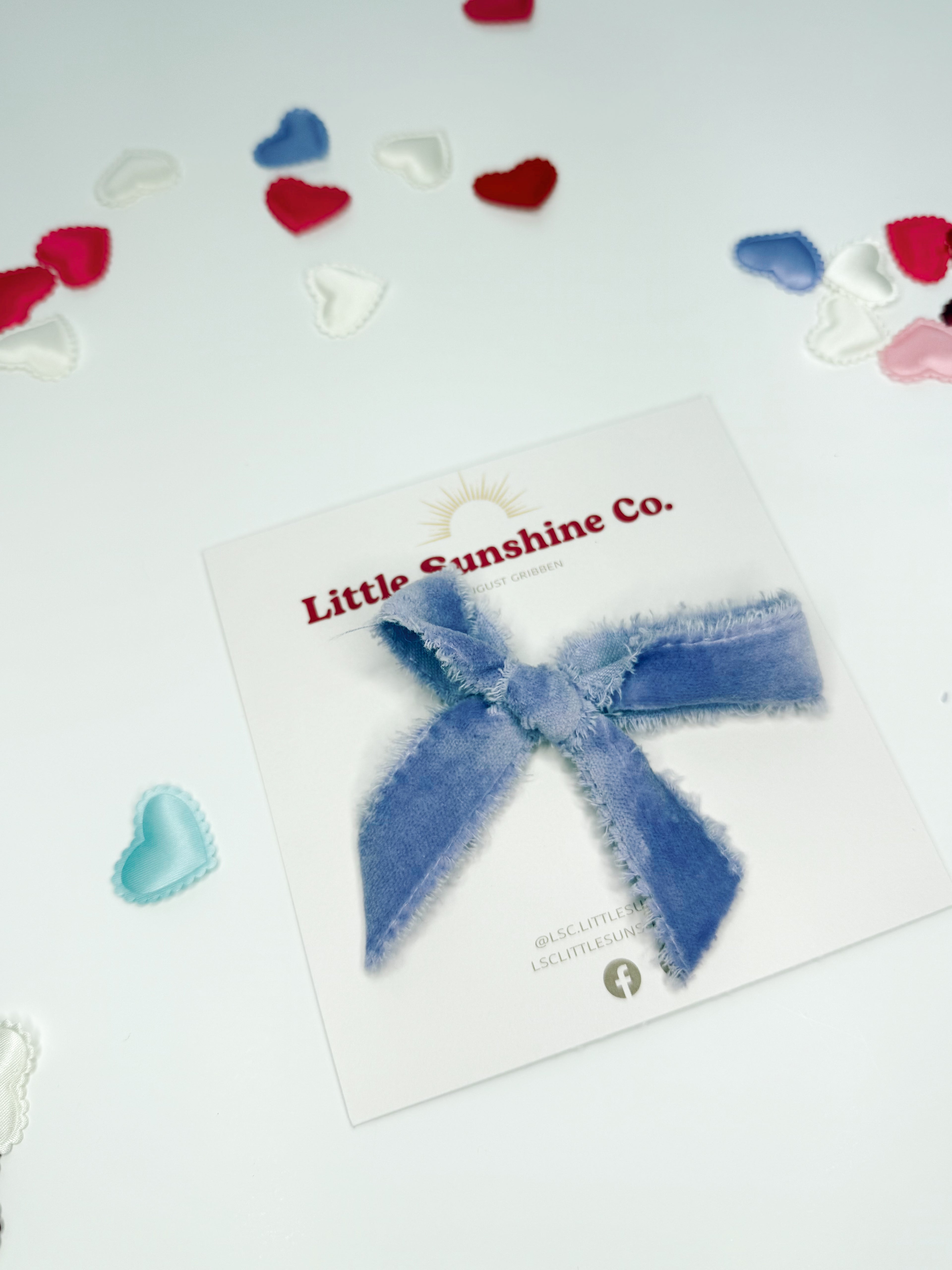 Purple Ribbon Hair Bows