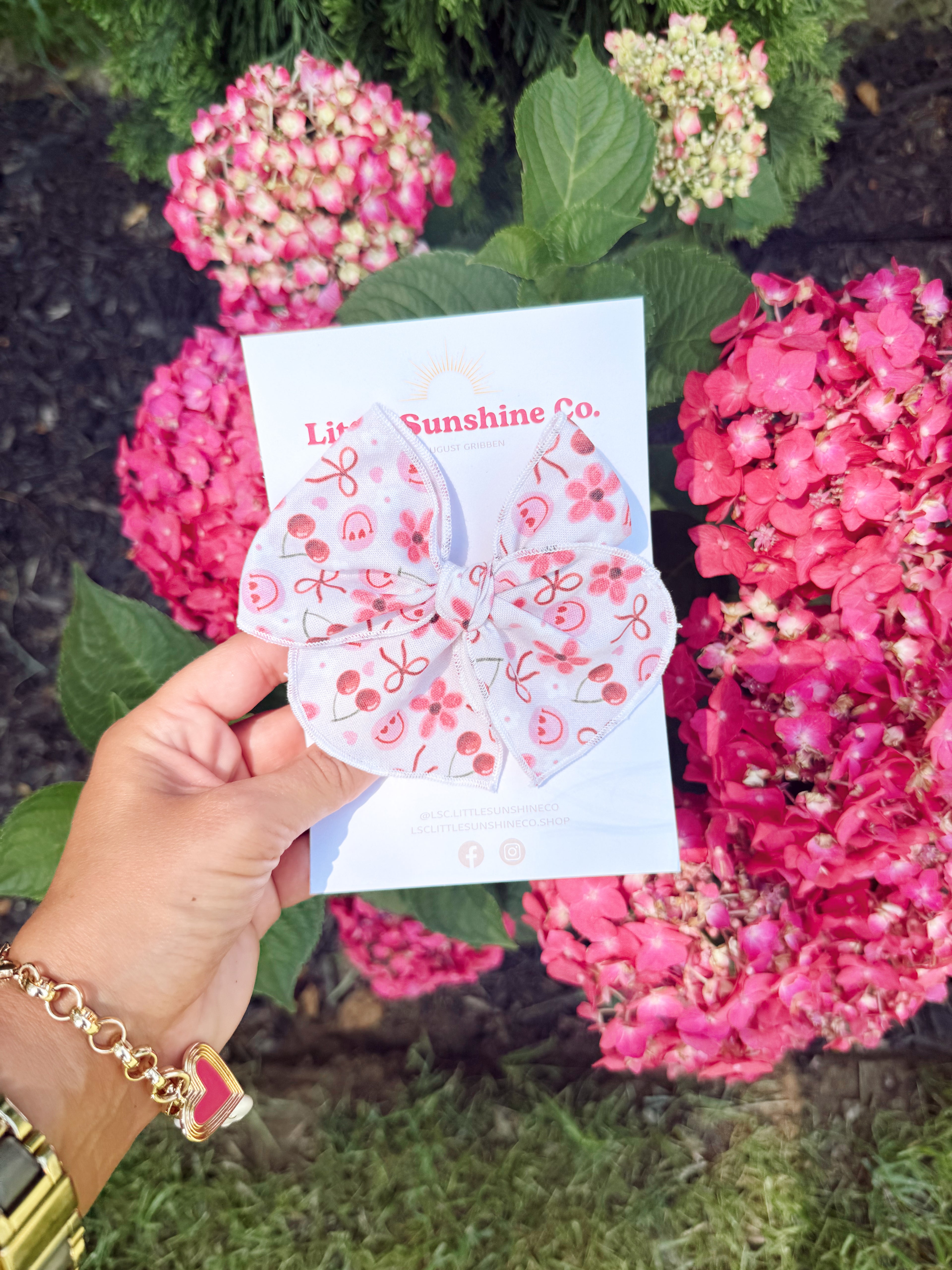 Cherry Blossoms Hair Bows 🌸🍒