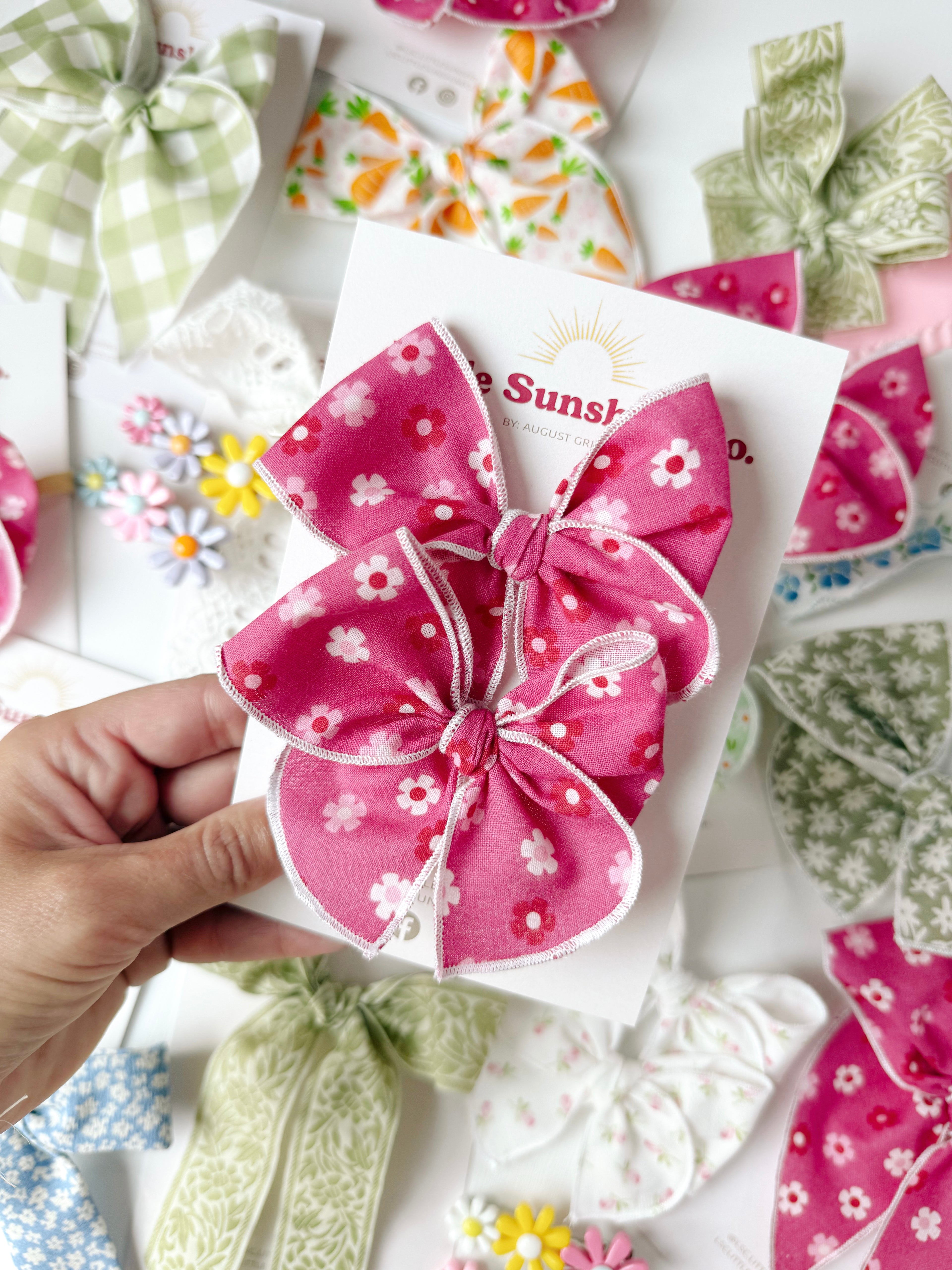 Pink Petal Pop Hair Bows