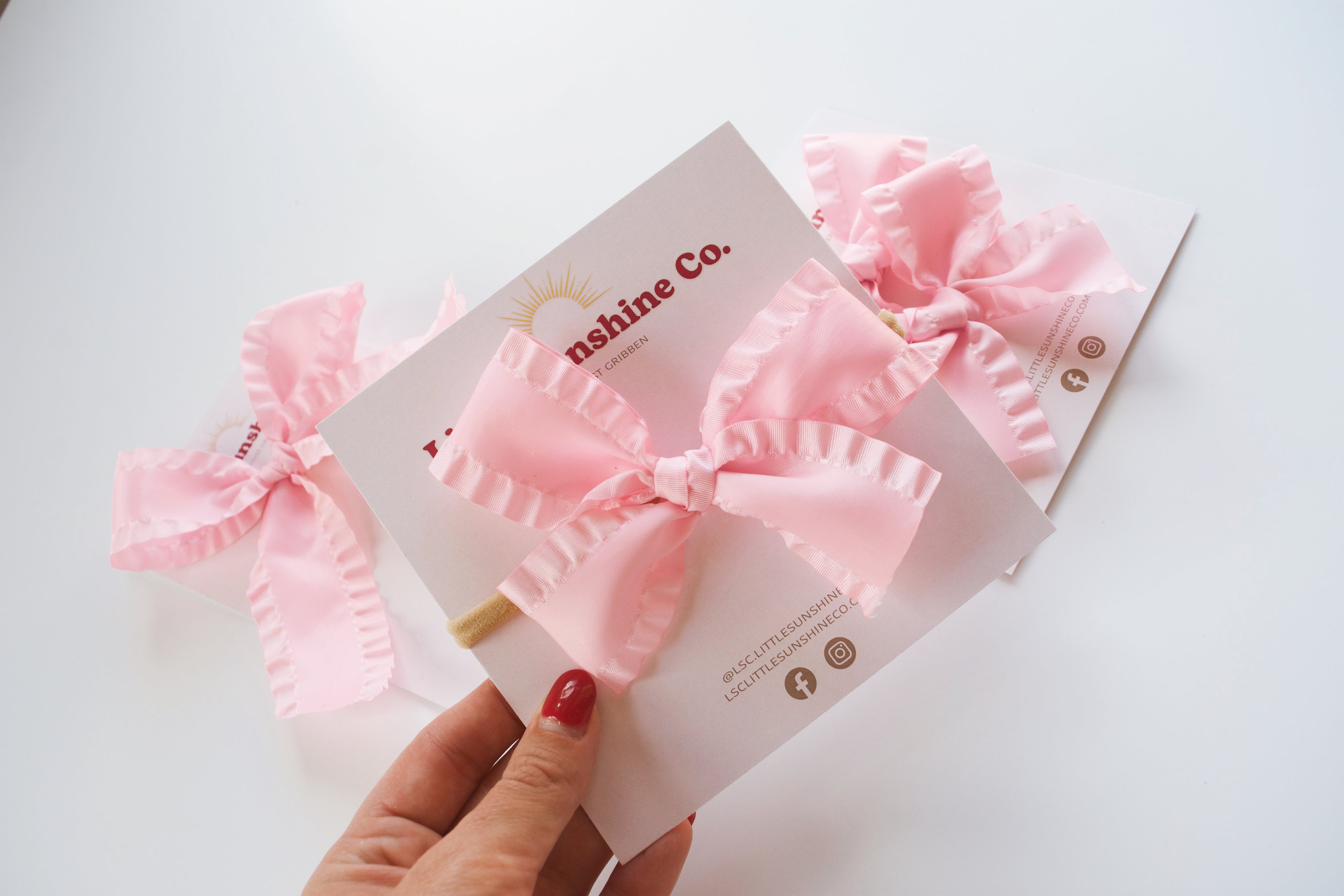 Blush Ribbon Hair Bows 🎀