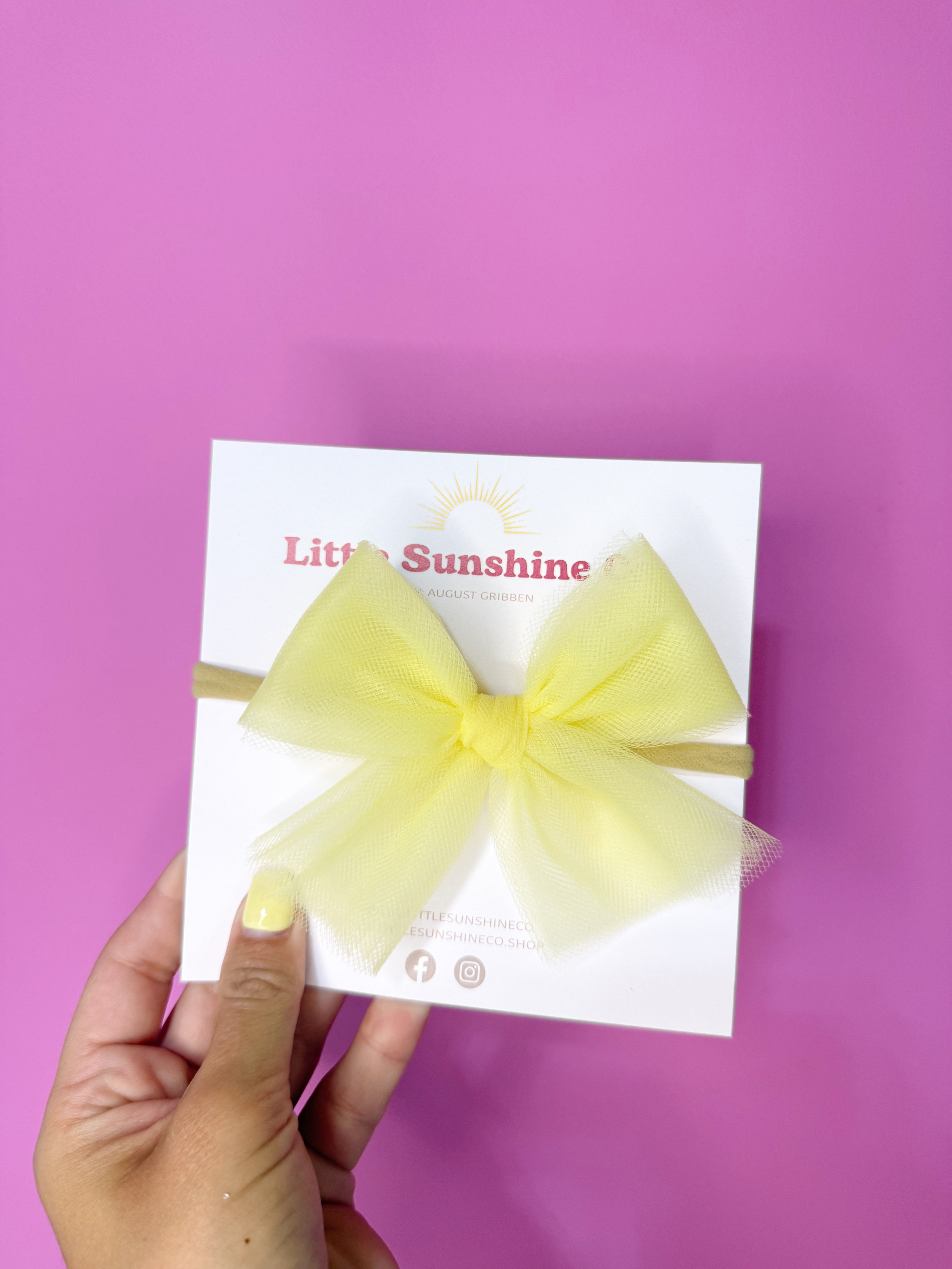 Buttery Yellow Tulle Hair Bows 💛