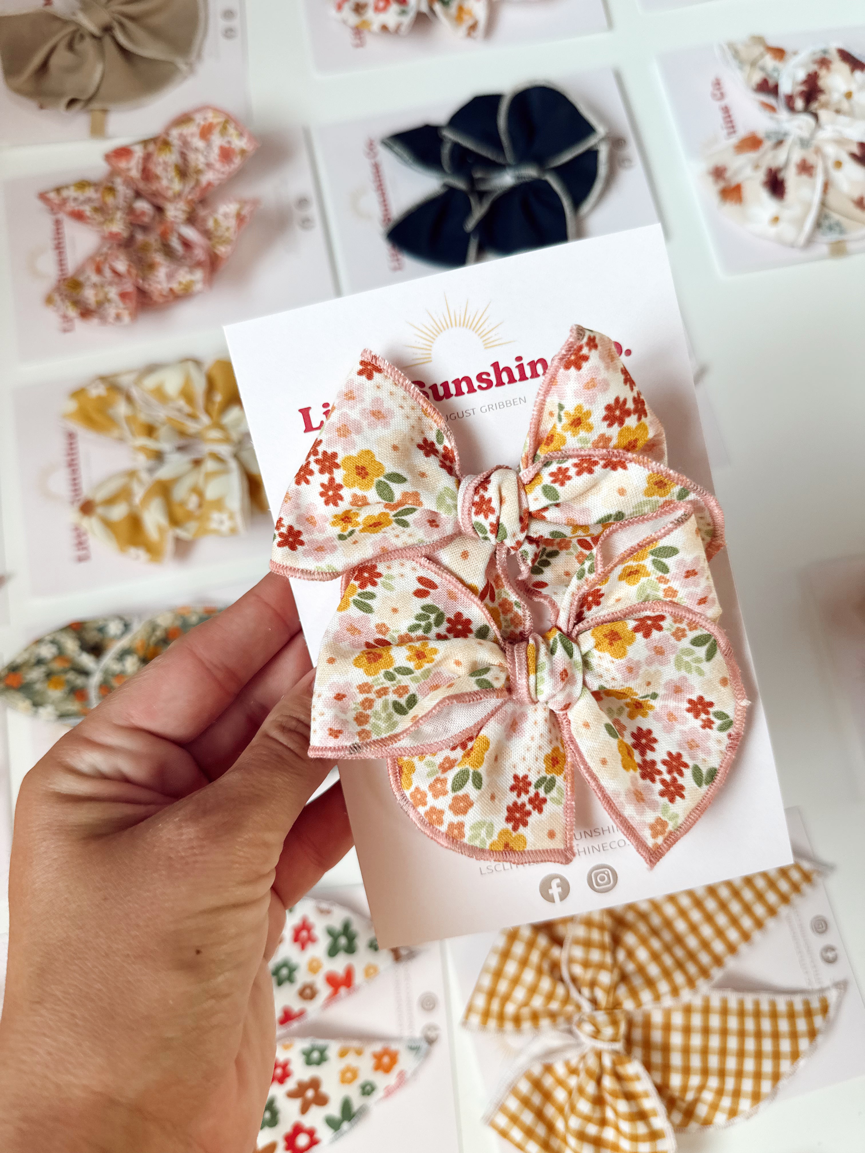 Apple Blossom Hair Bows 🌸🍎