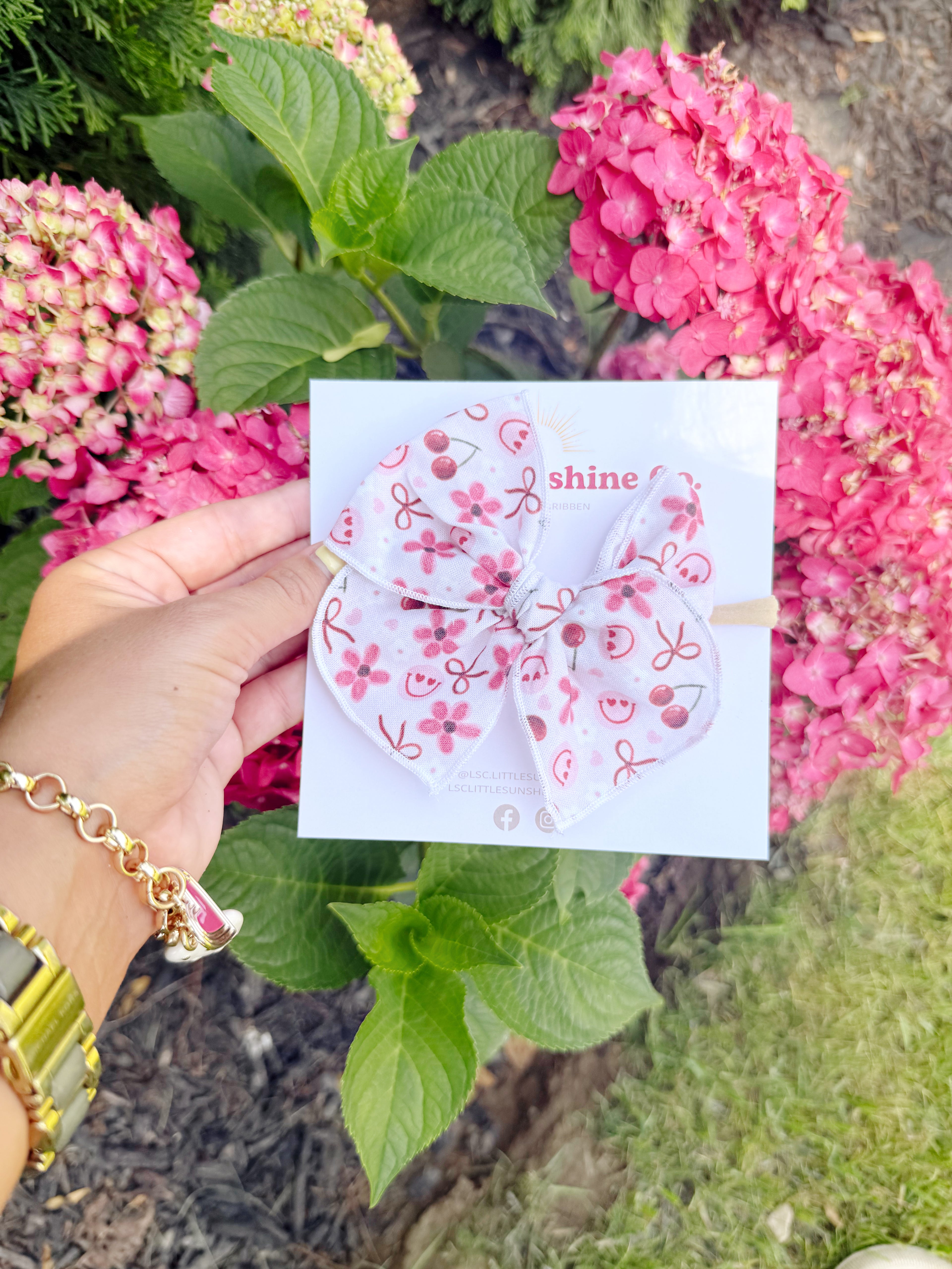 Cherry Blossoms Hair Bows 🌸🍒