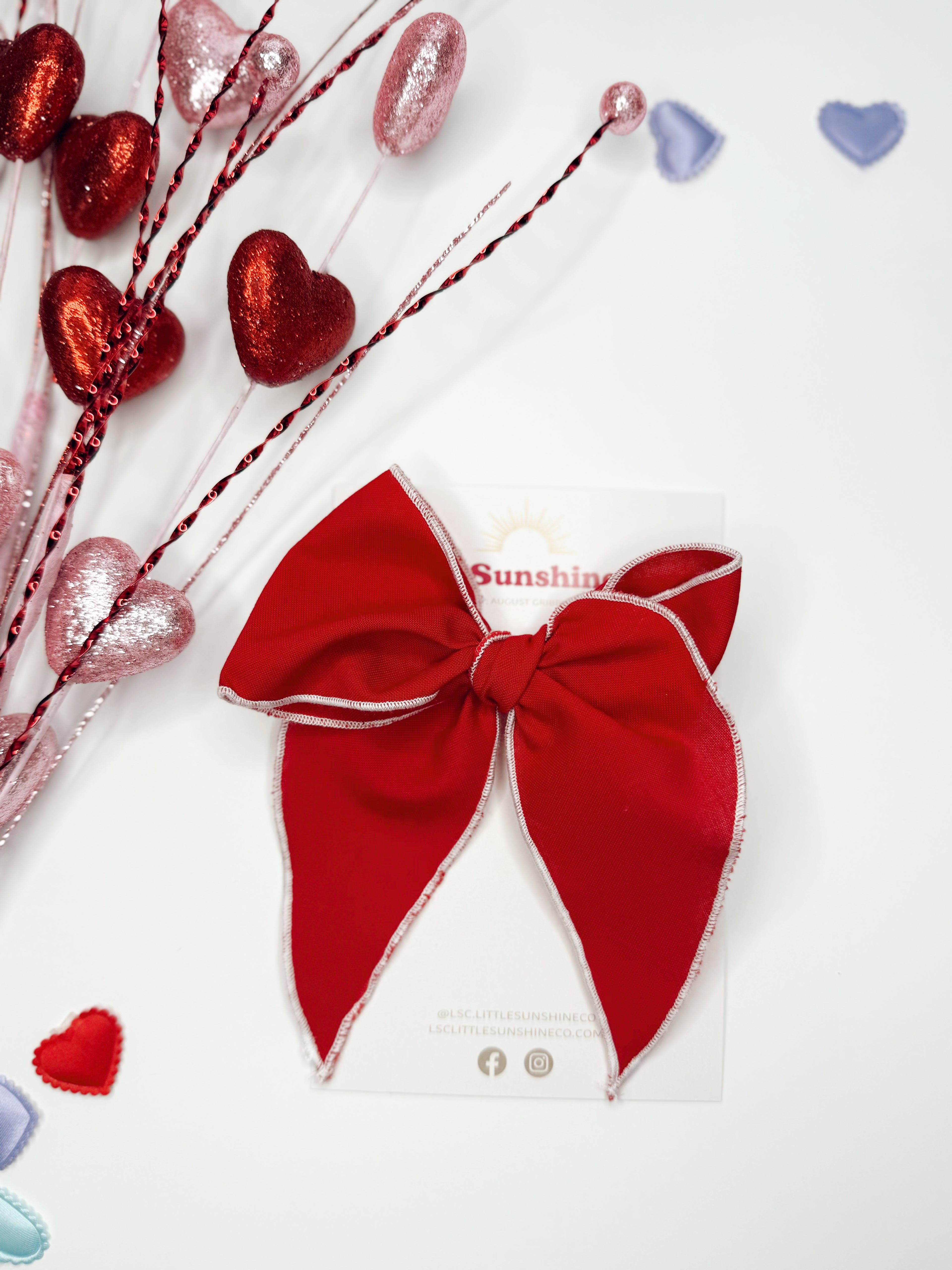 True Red Fable Hair Bows