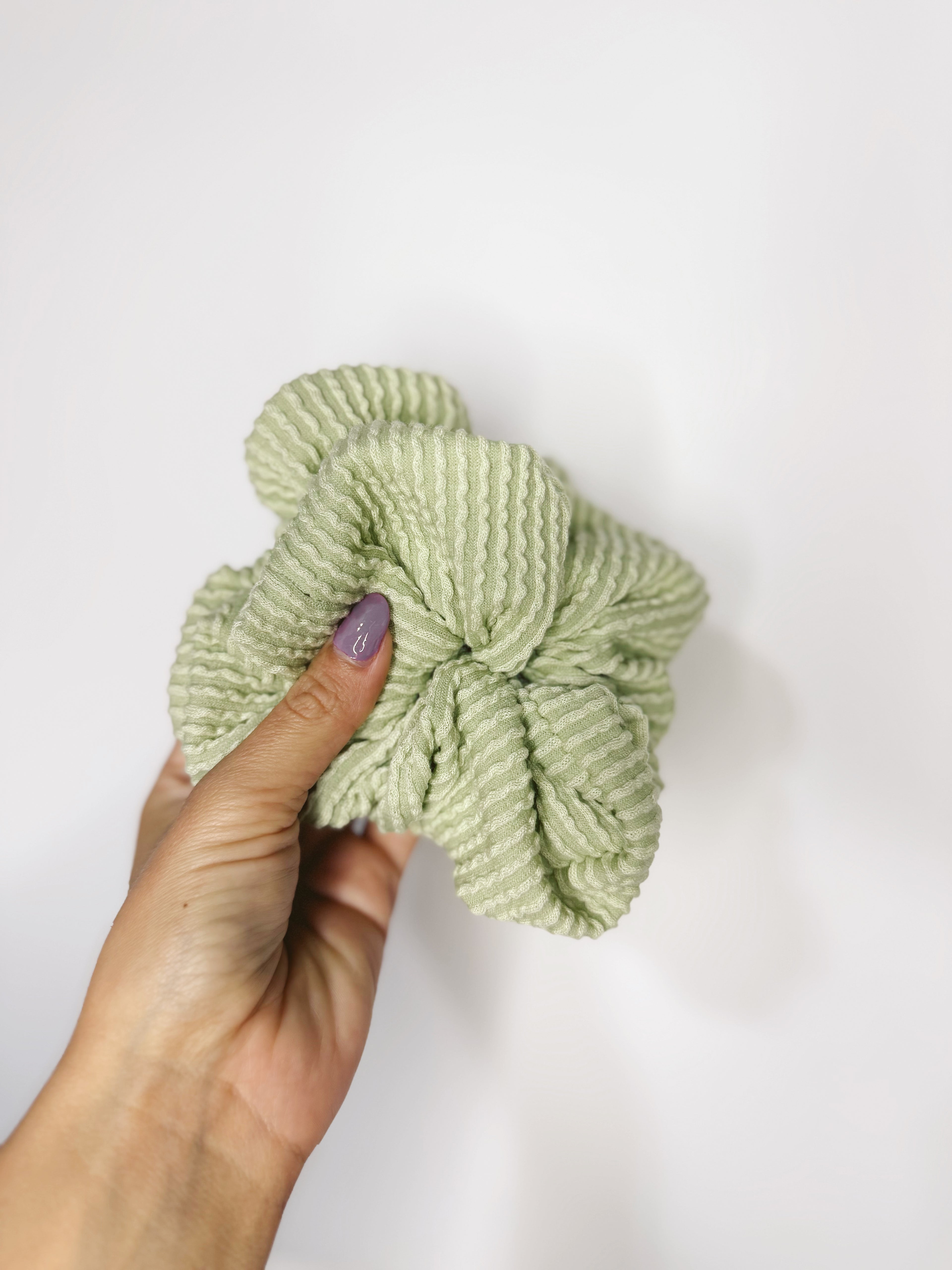 Pale Green Scrunchies