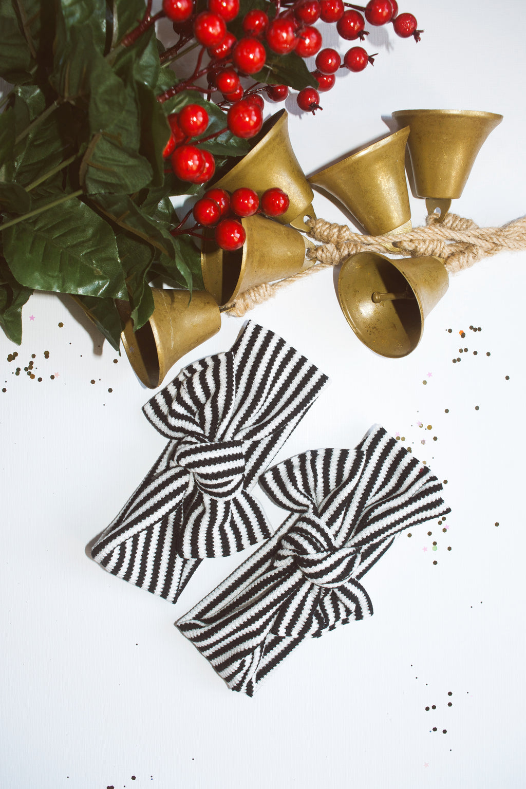 Black and White Stipes Headwrap