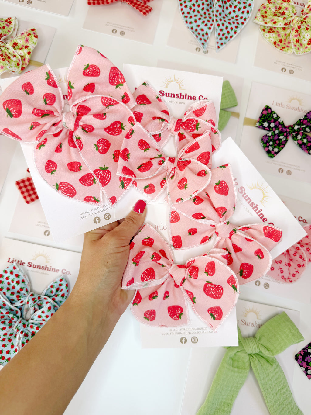 Summer Berries Hair Bows 🍓