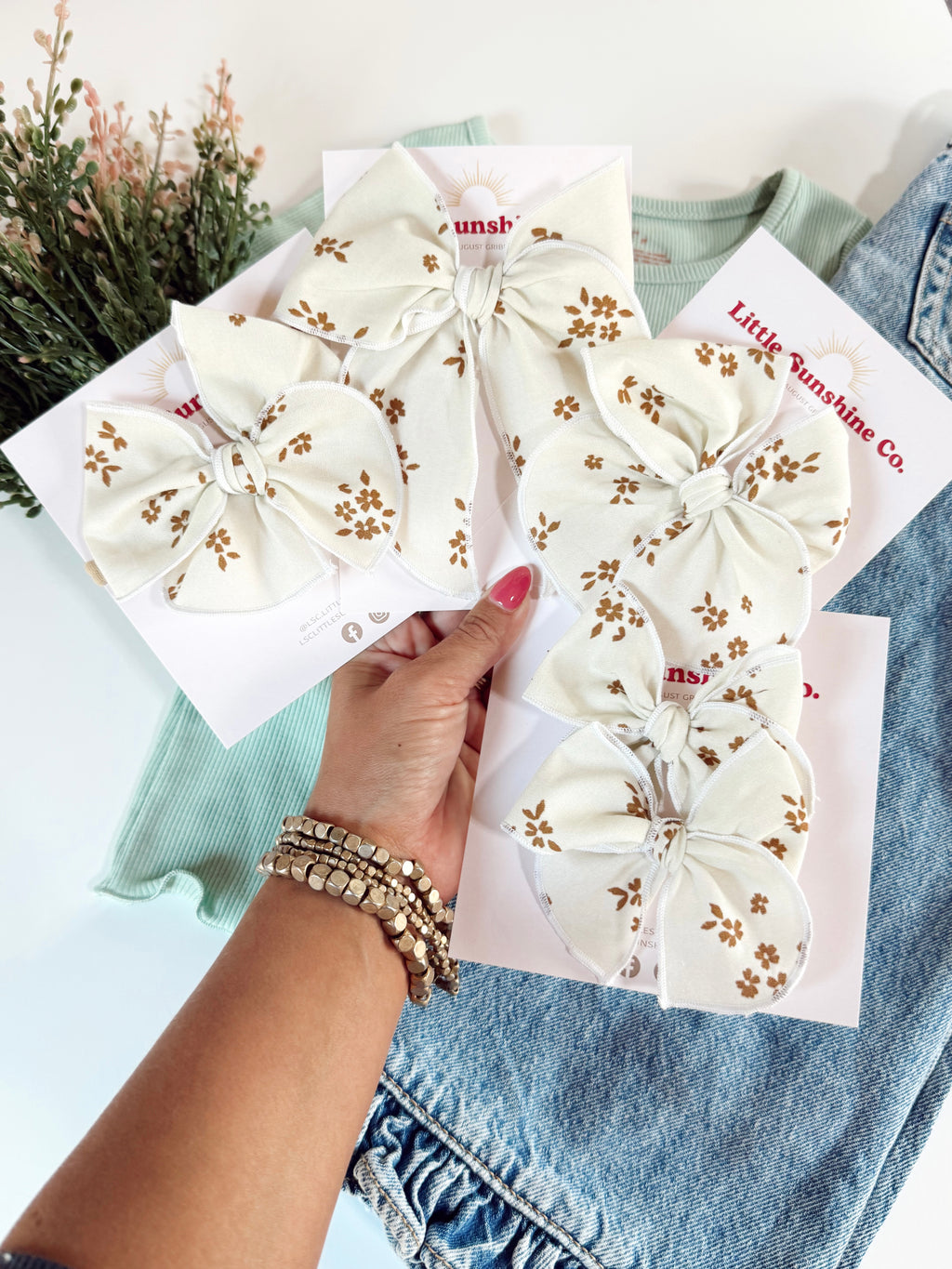 Autumn Wildflowers Hair Bows