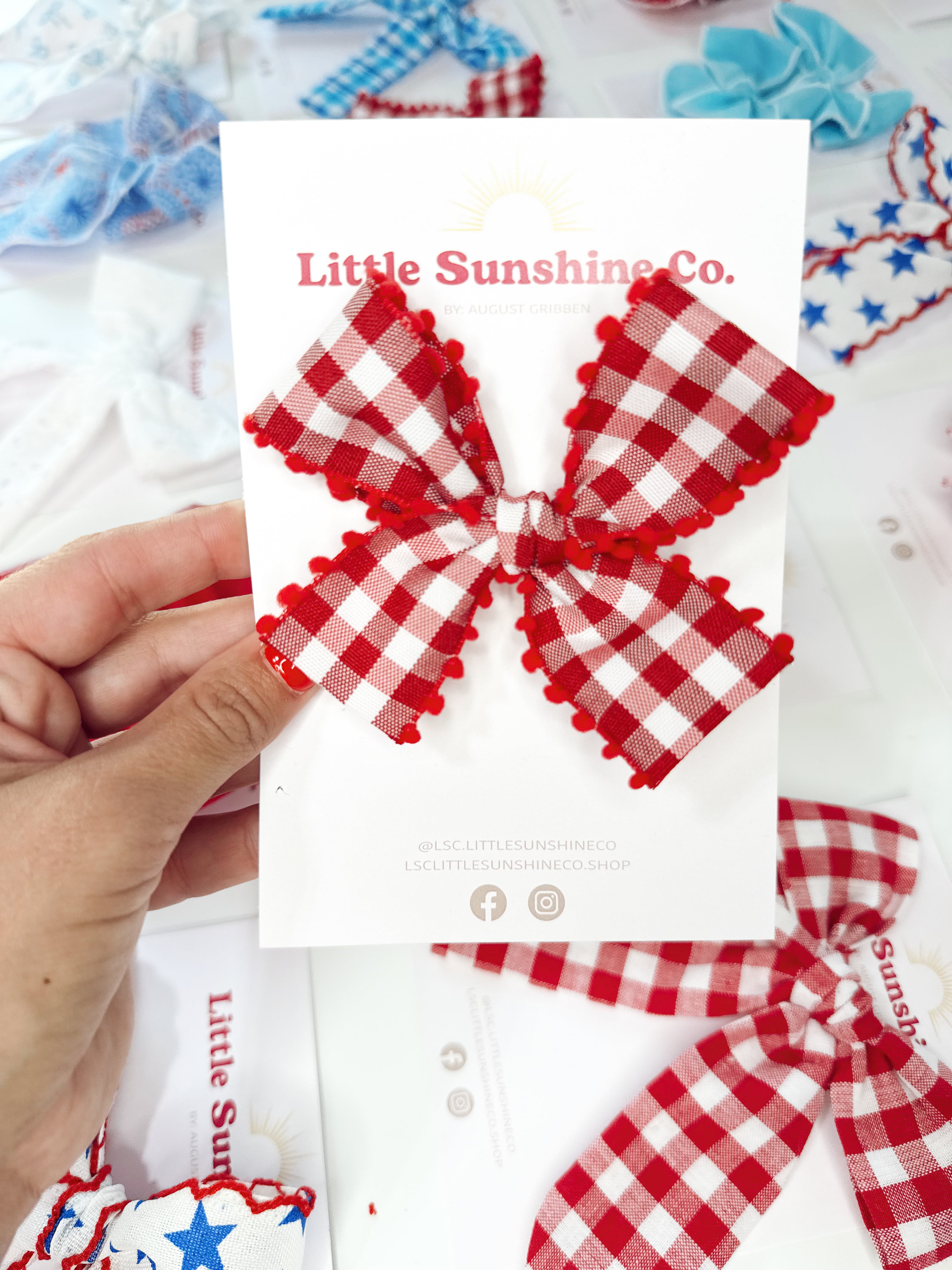Firecracker Picnic Hair Bows