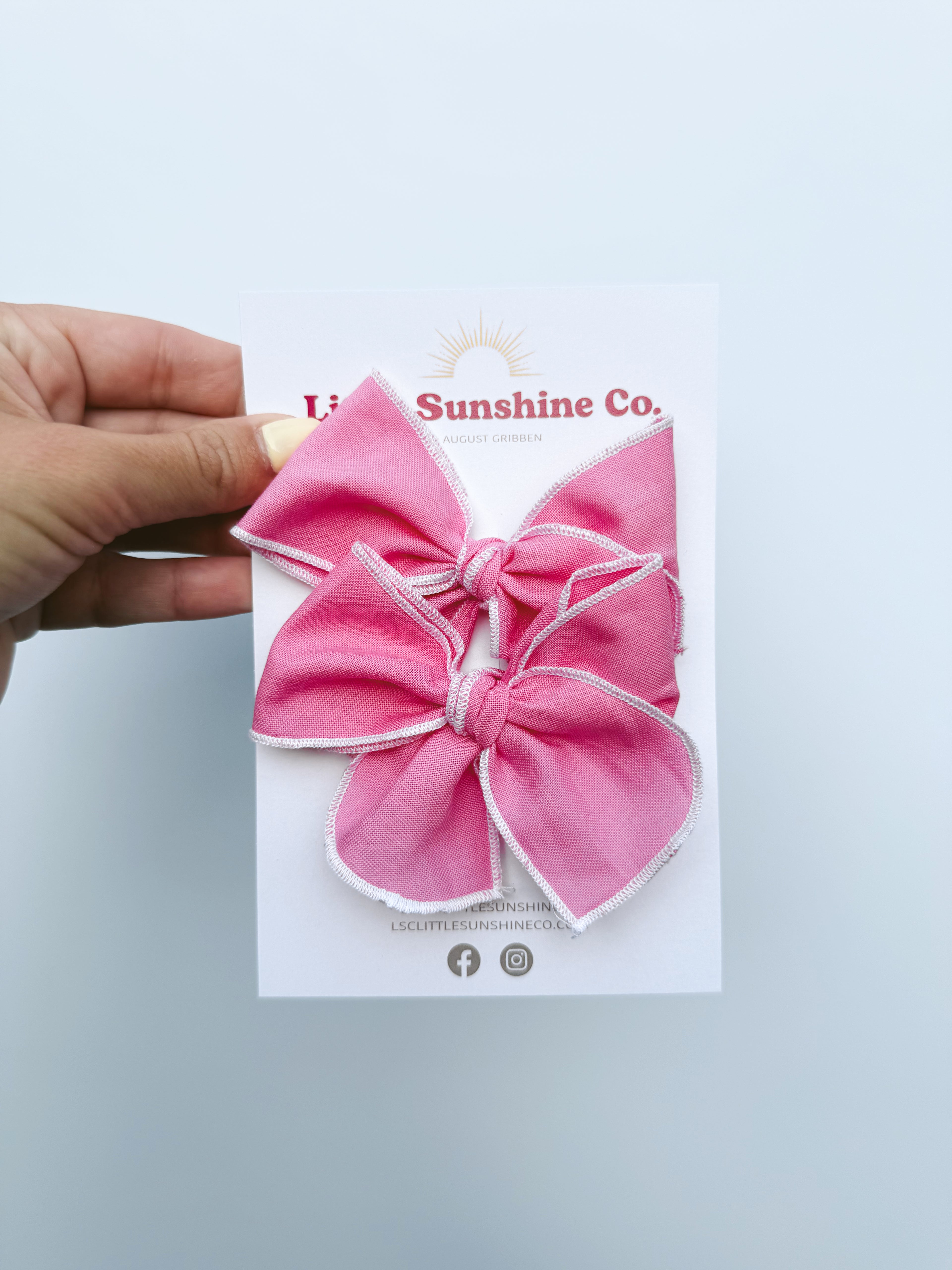 Pink Lemonade Hair Bows