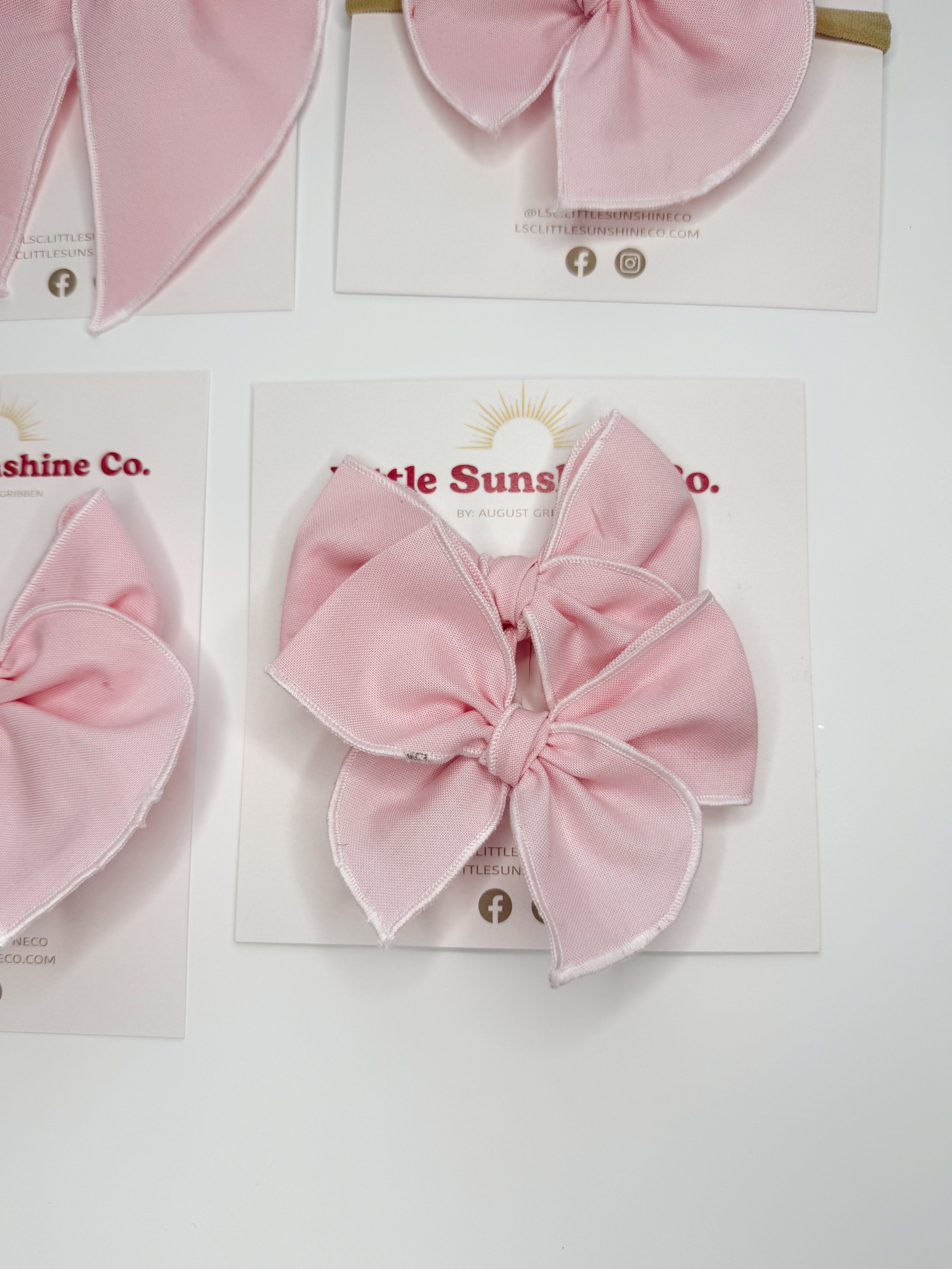 Light Pink Fable Hair Bows
