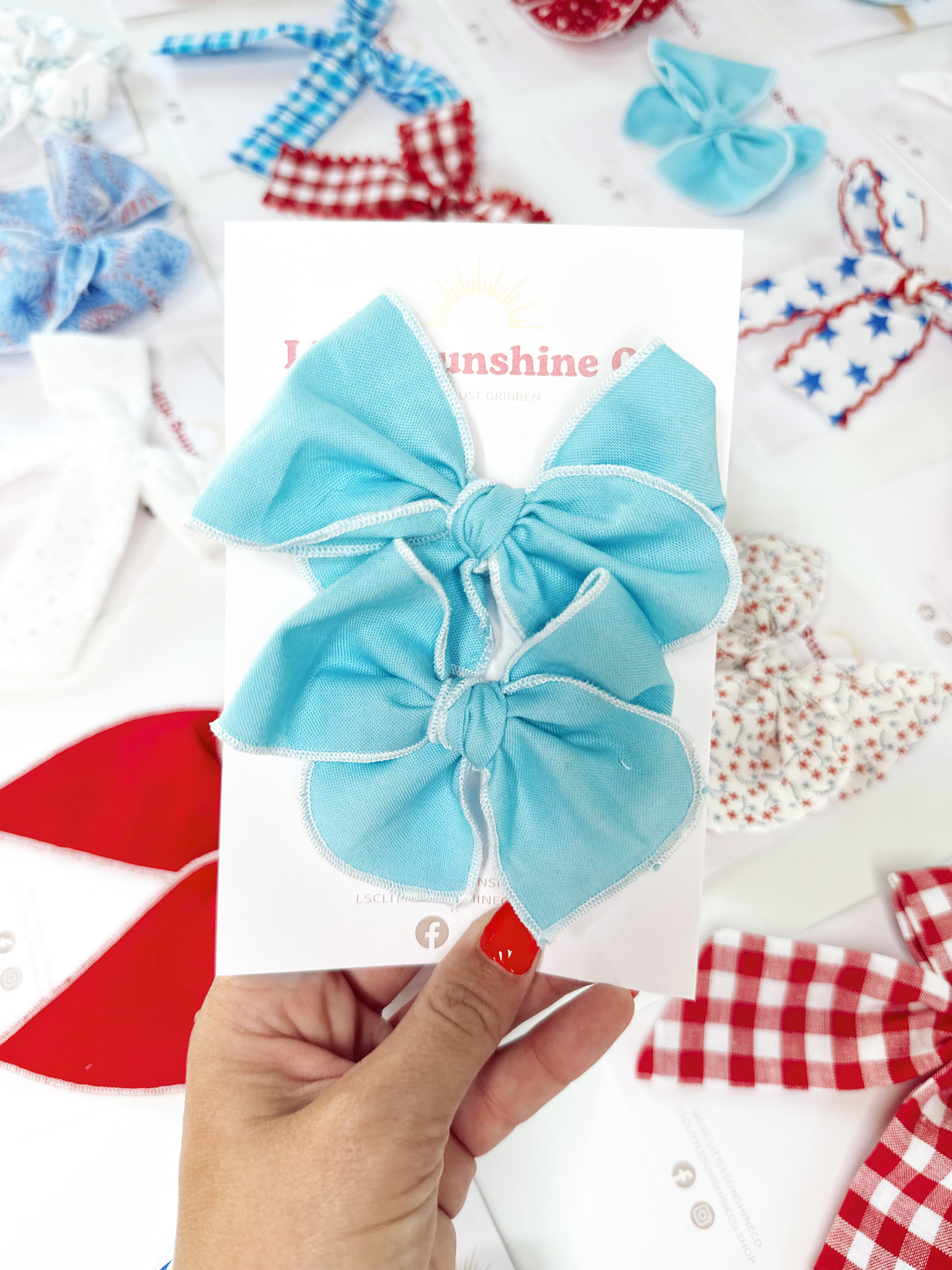 Summer Skies Hair Bows