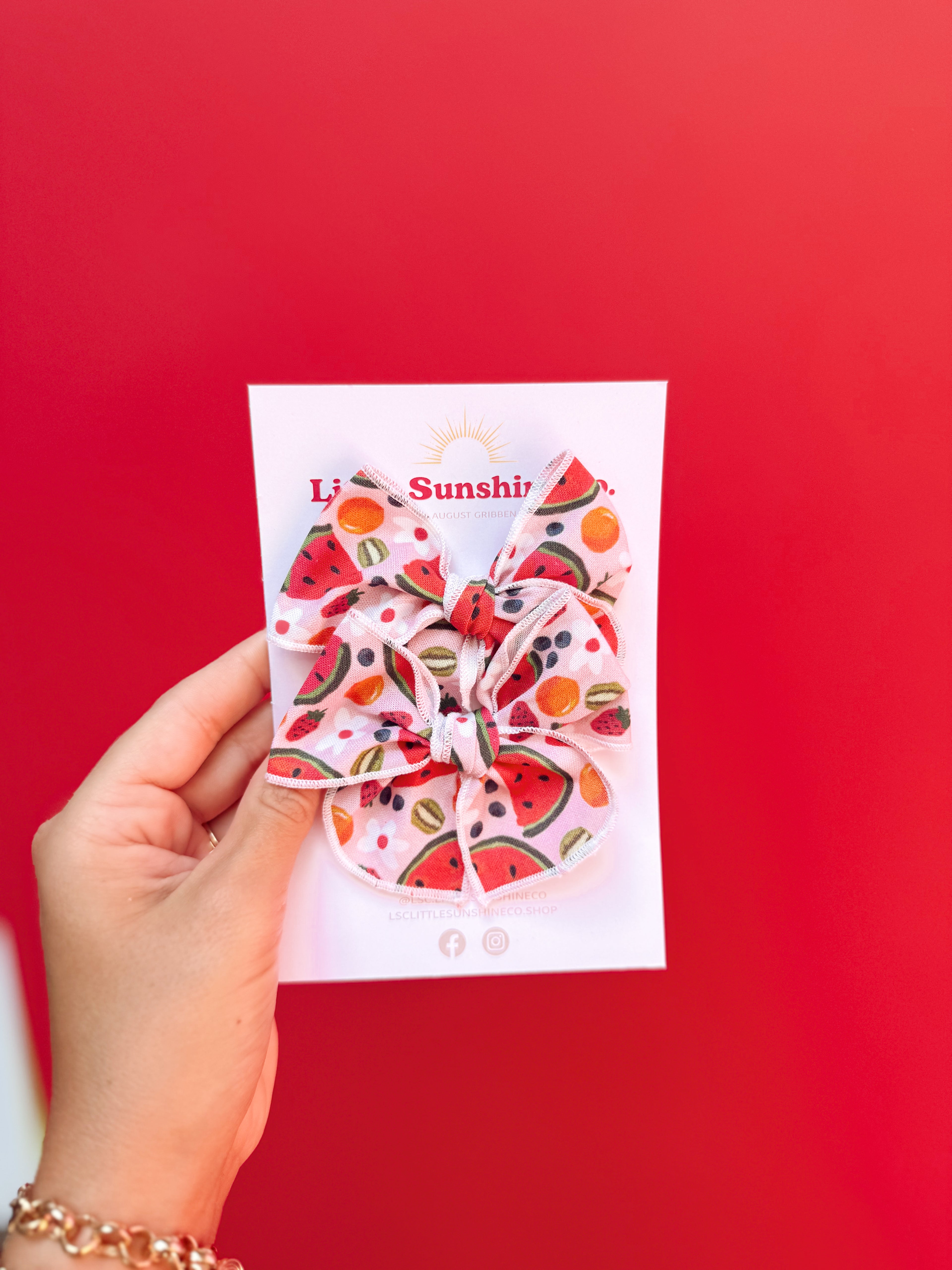 Watermelon Splash Hair Bows 💦🍉