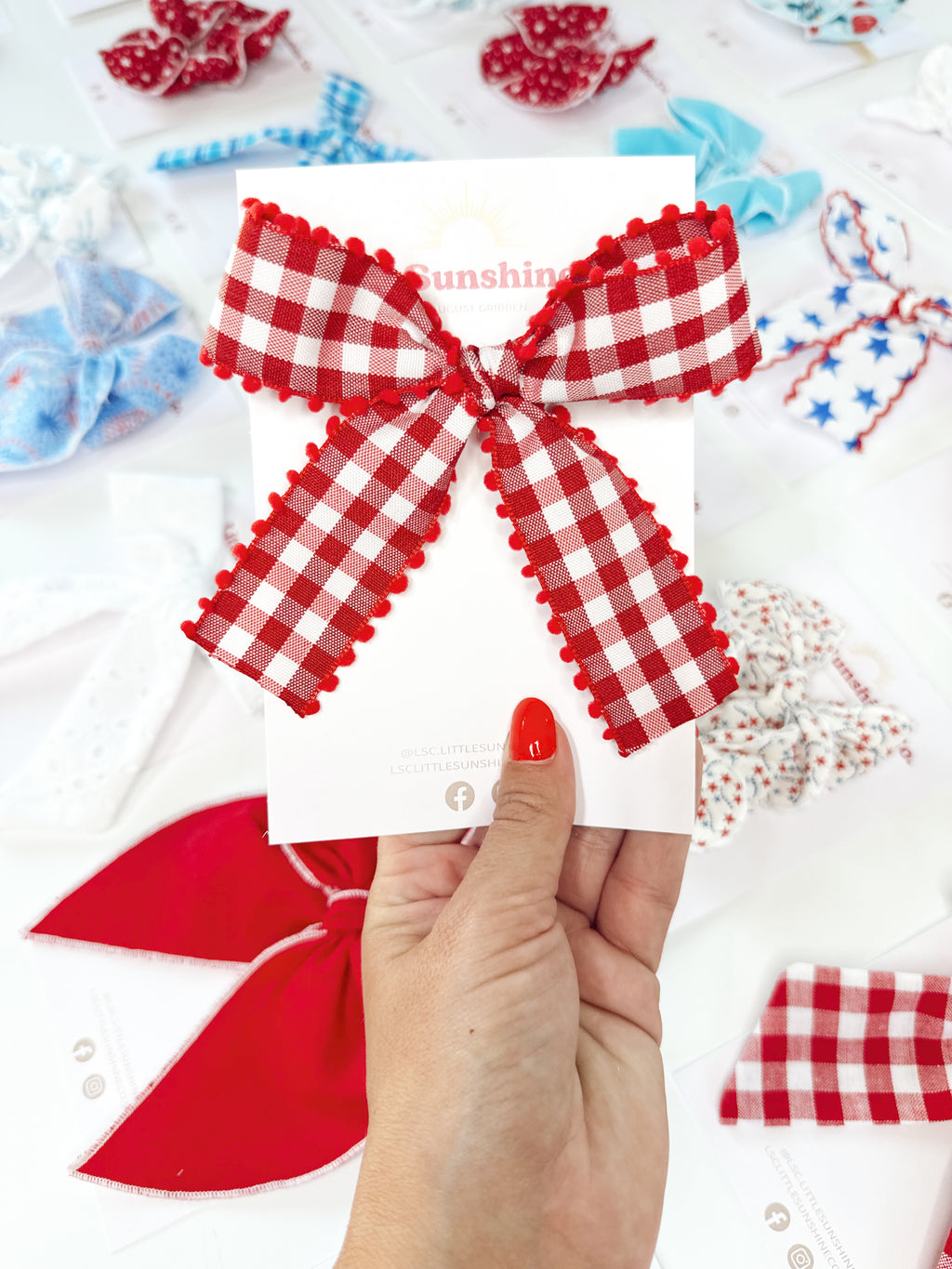 Firecracker Picnic Hair Bows
