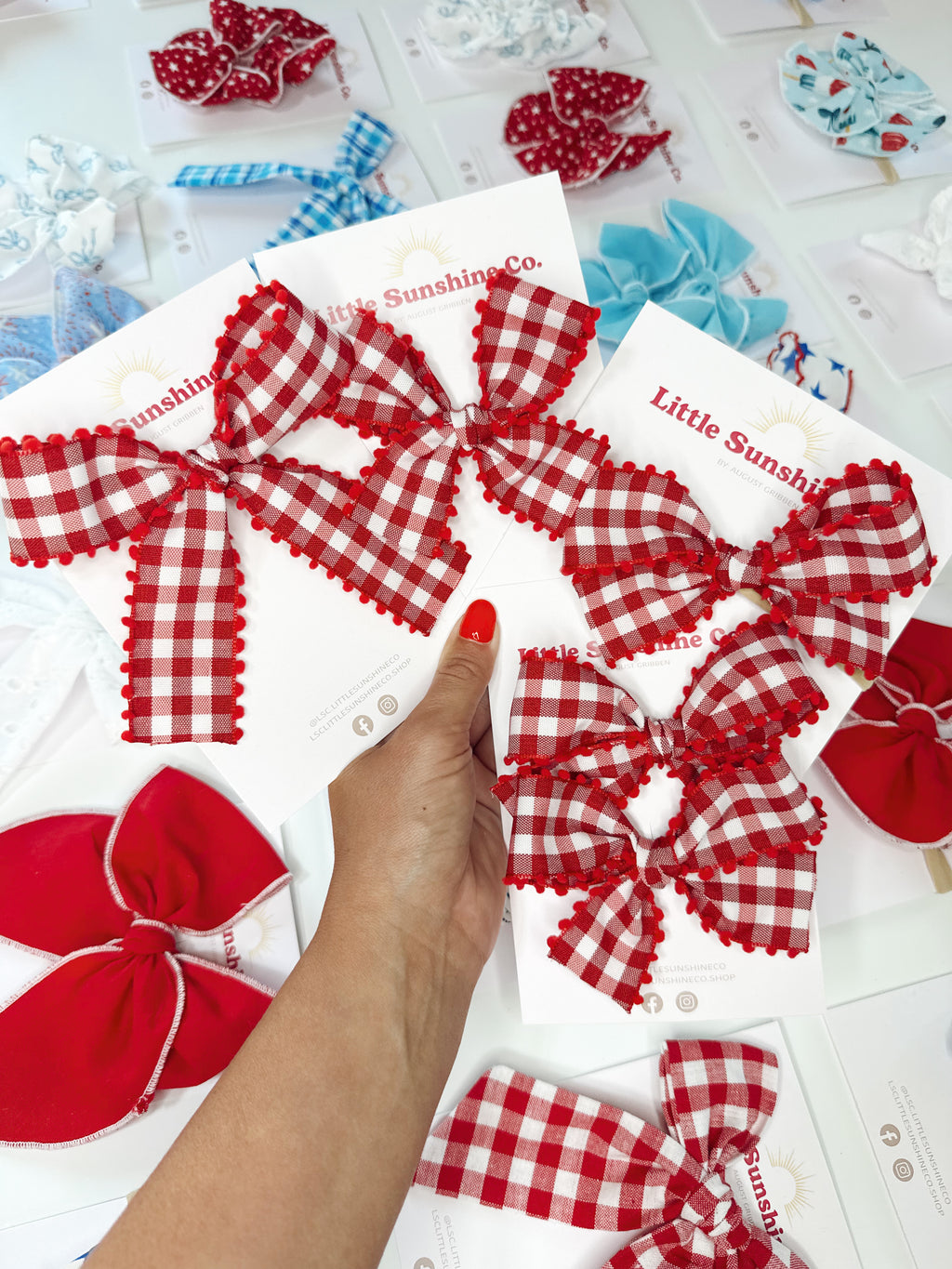 Firecracker Picnic Hair Bows