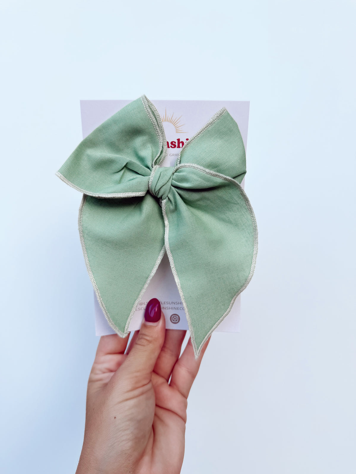 Bright Sage Hair Bows 🌿