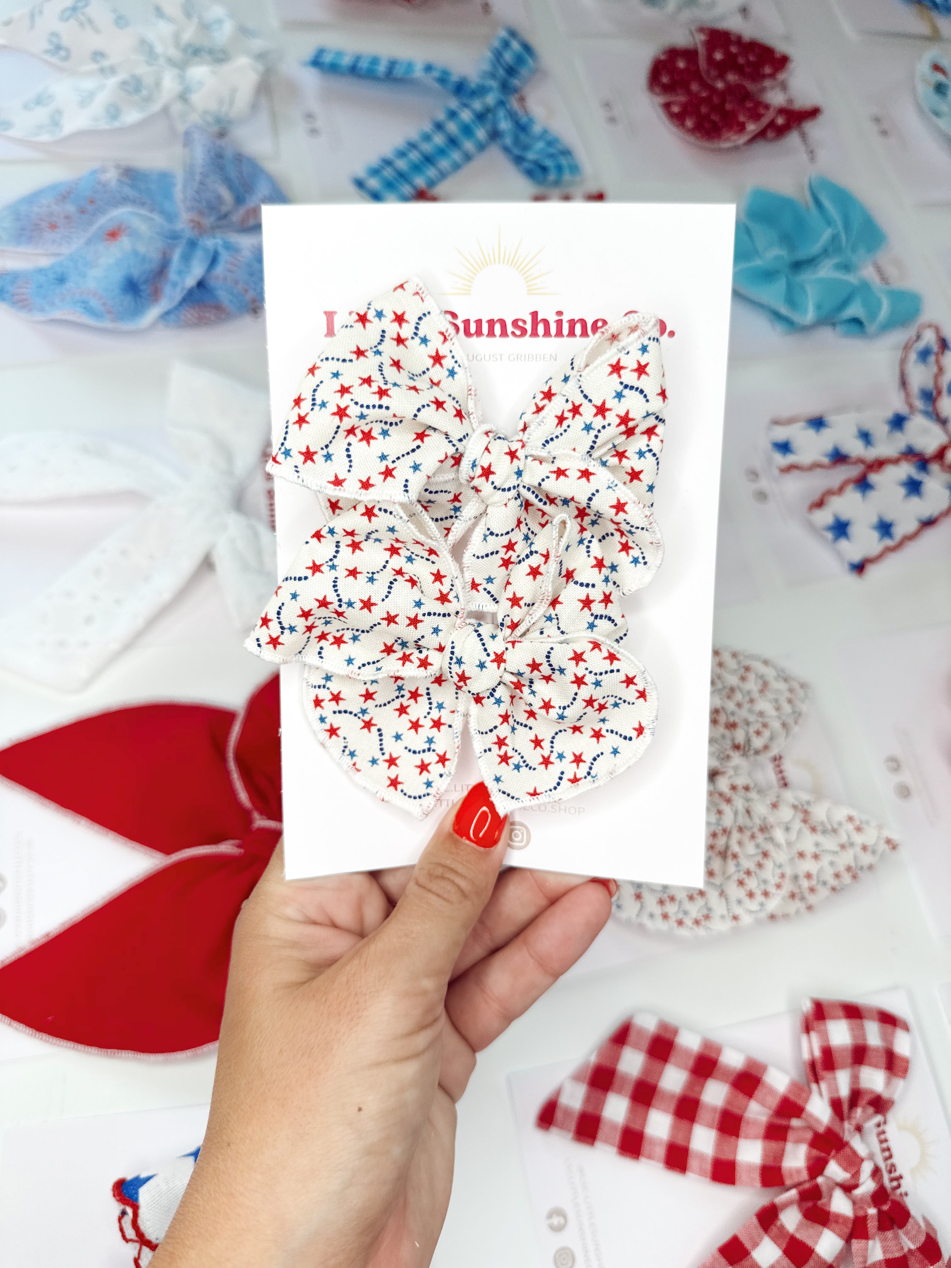 Twinkle Banner Hair Bows