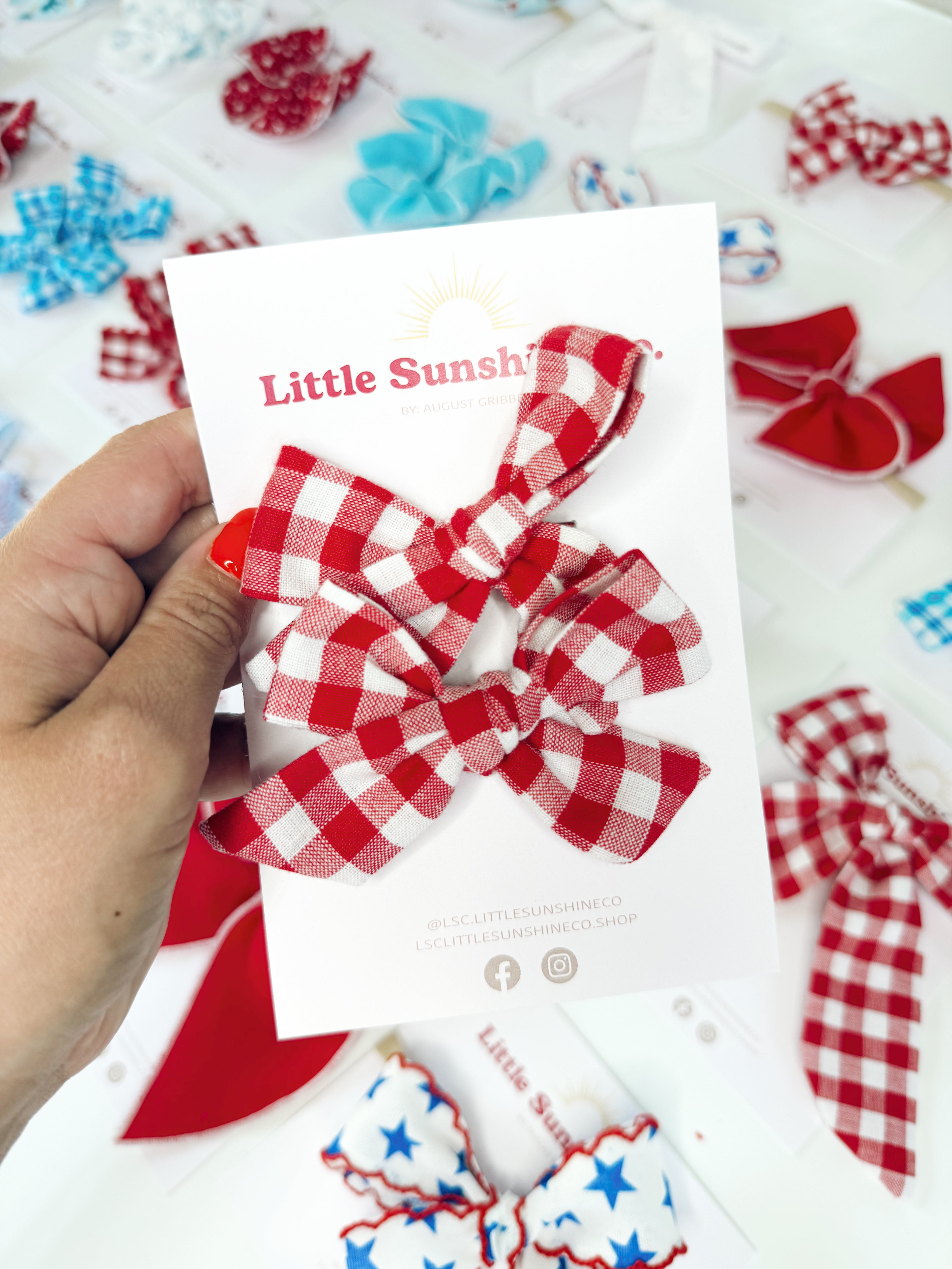 Firecracker Picnic Hair Bows 🧨