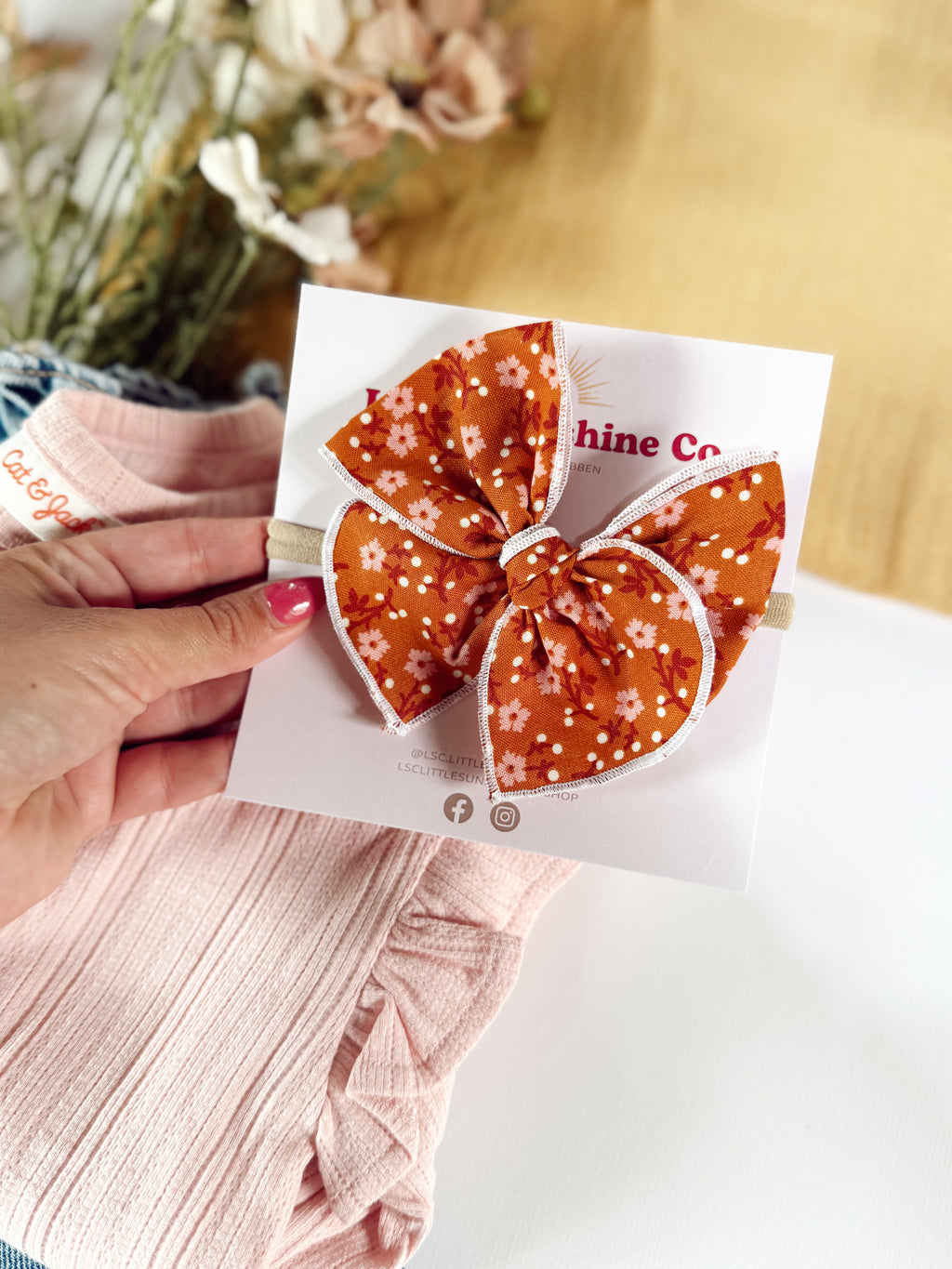 Golden Hour Blooms Hair Bows