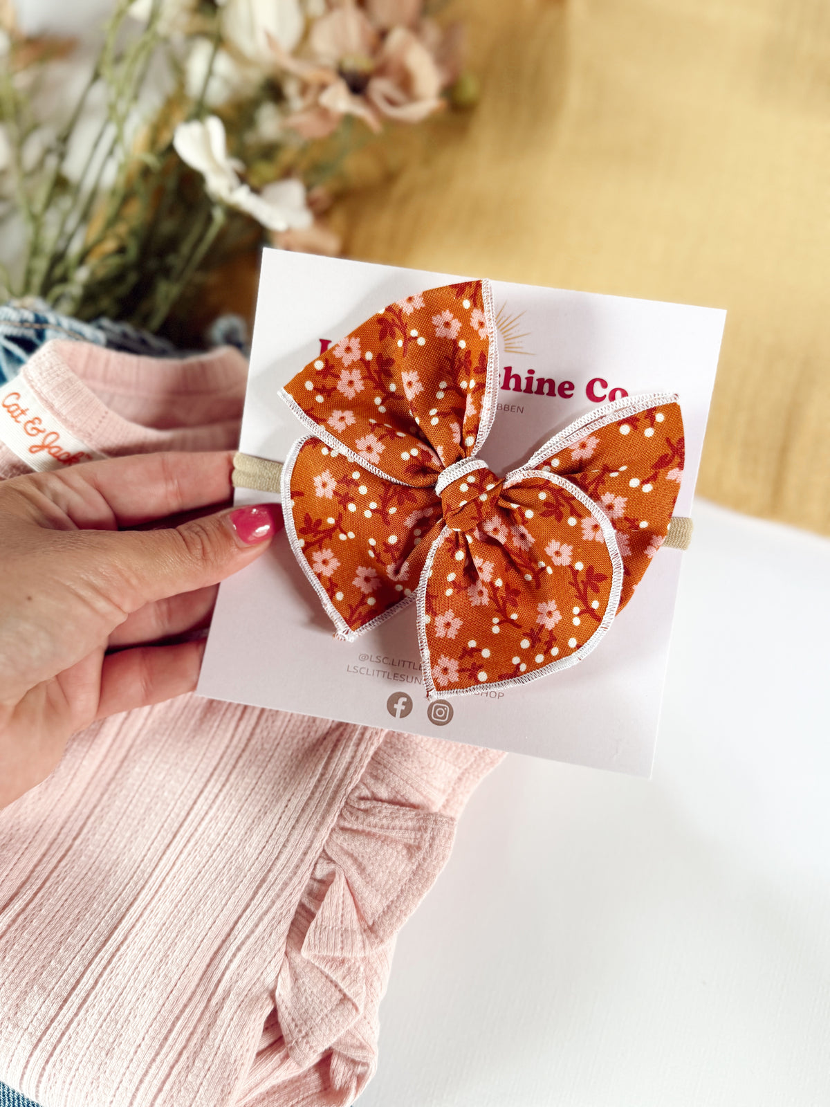 Golden Hour Blooms Hair Bows