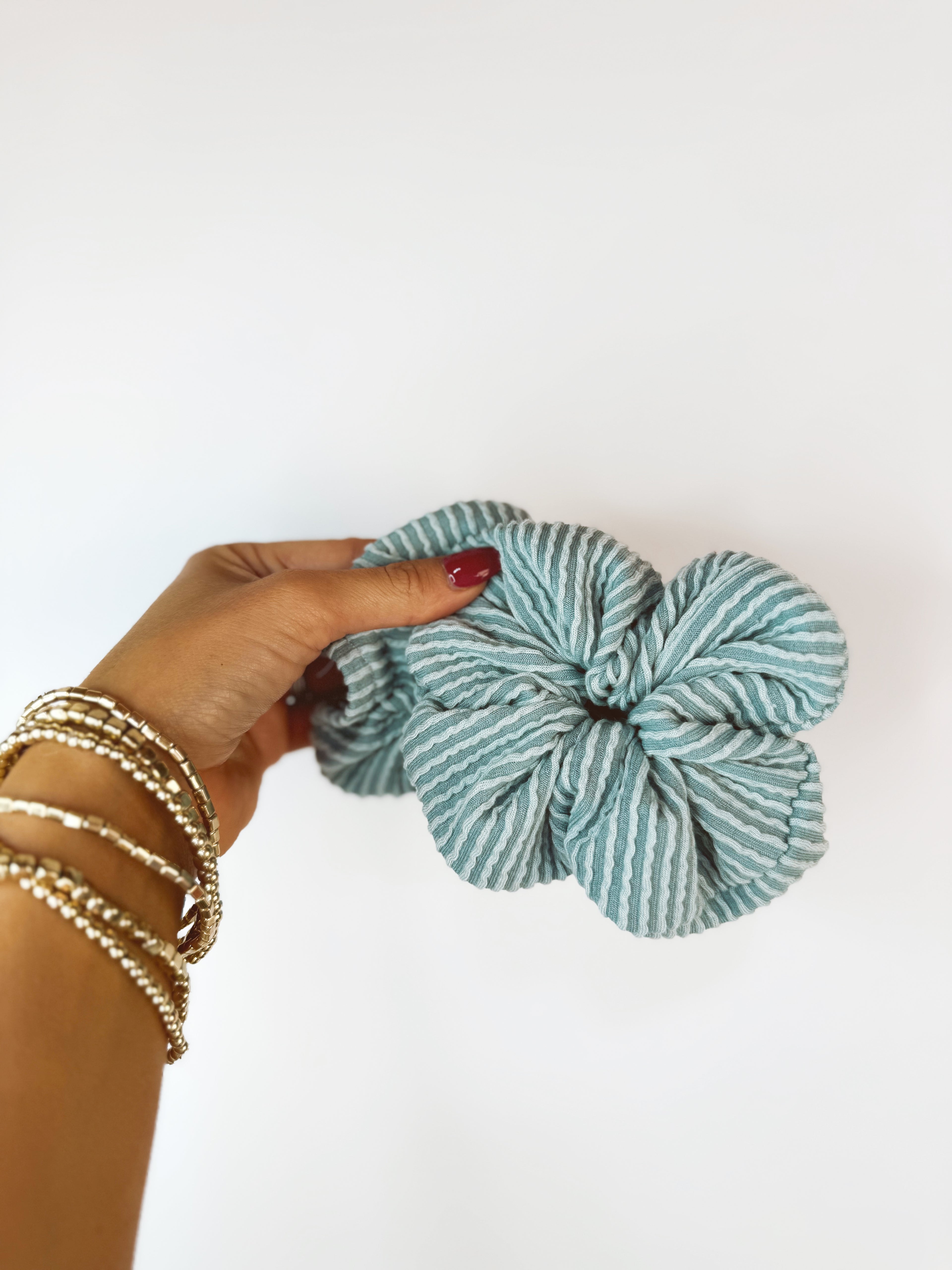 Ribbed Wavy Hair Scrunchies