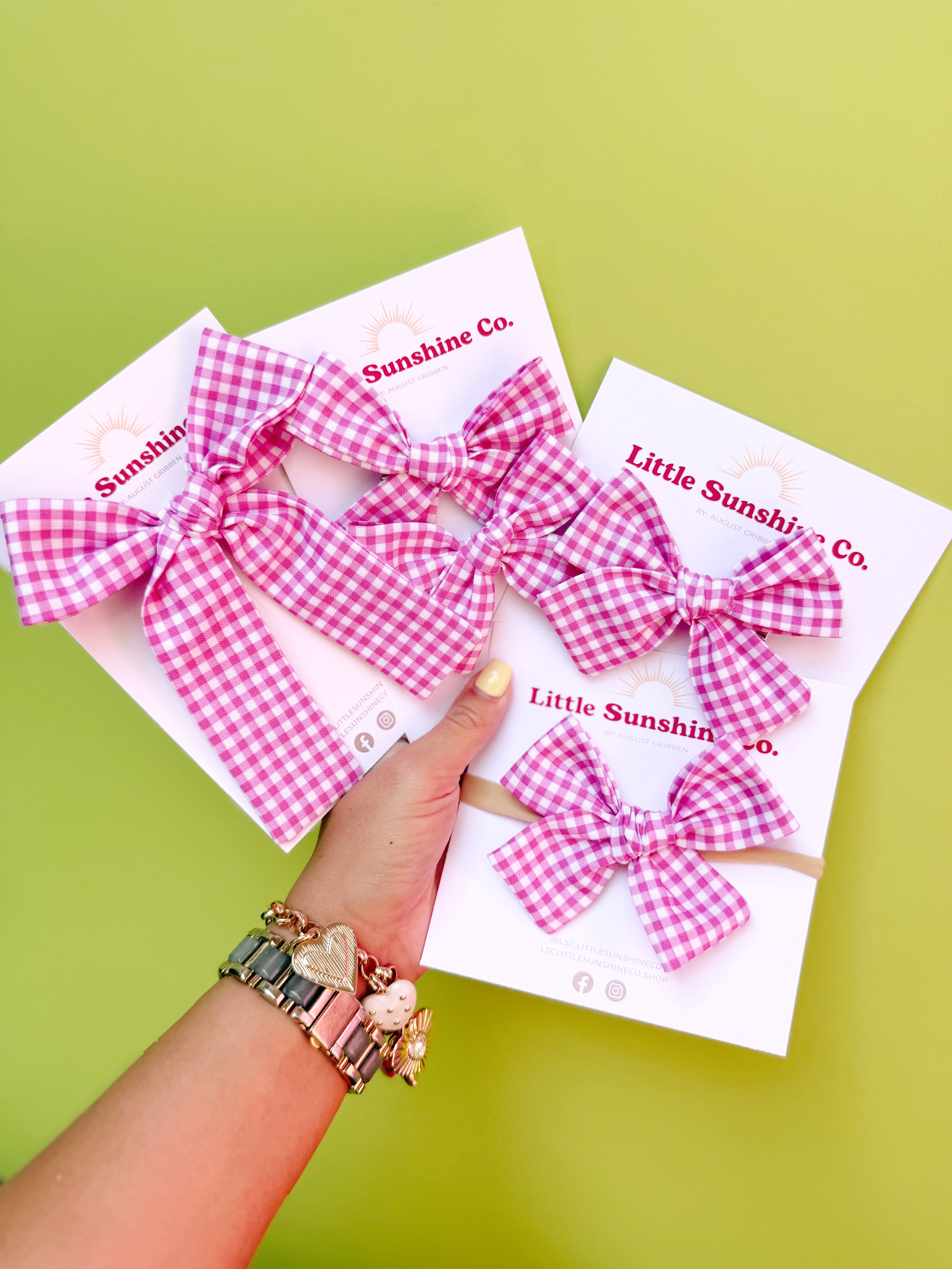 Light Purple Gingham Bows 💜