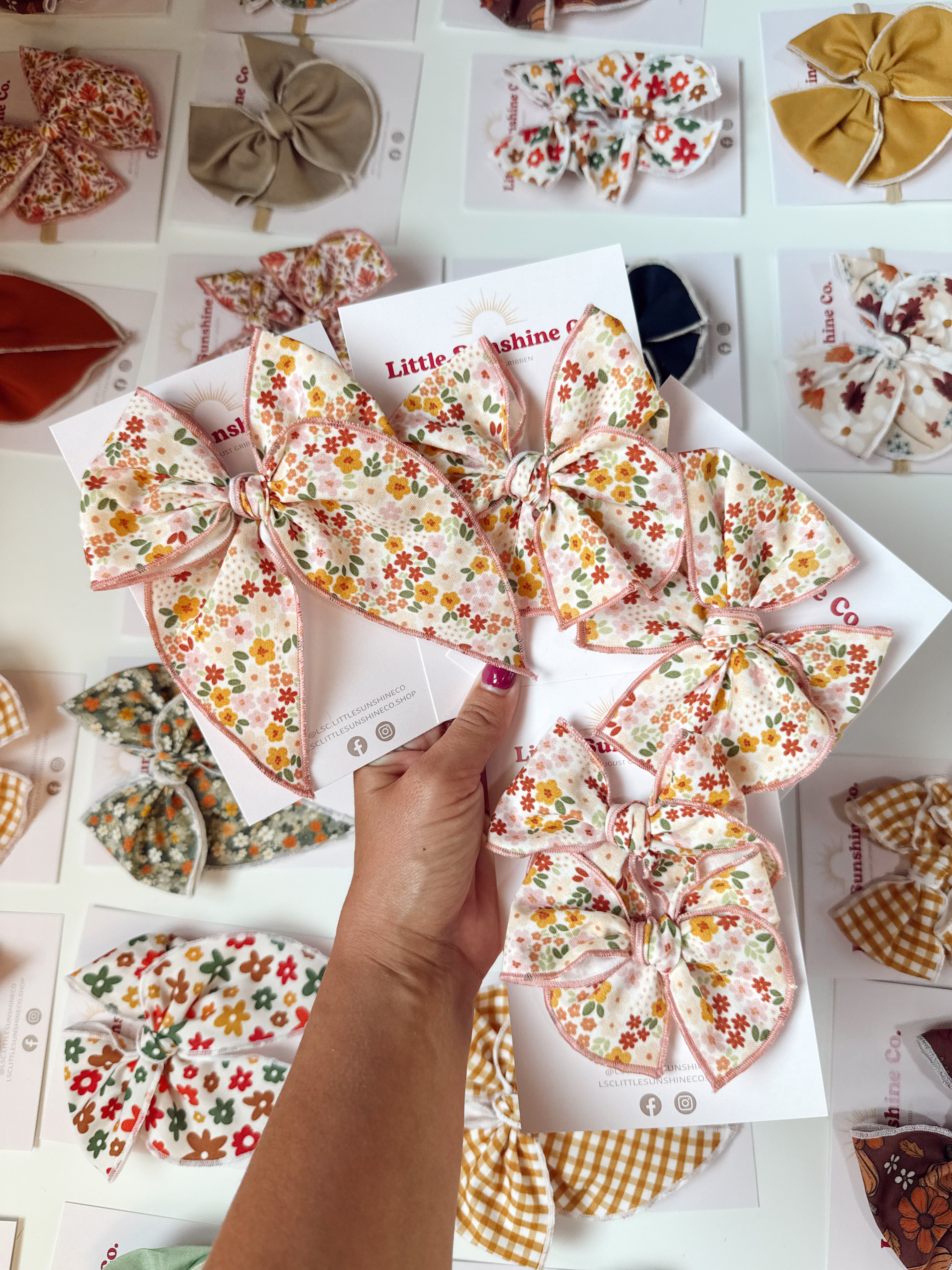 Apple Blossom Hair Bows 🌸🍎