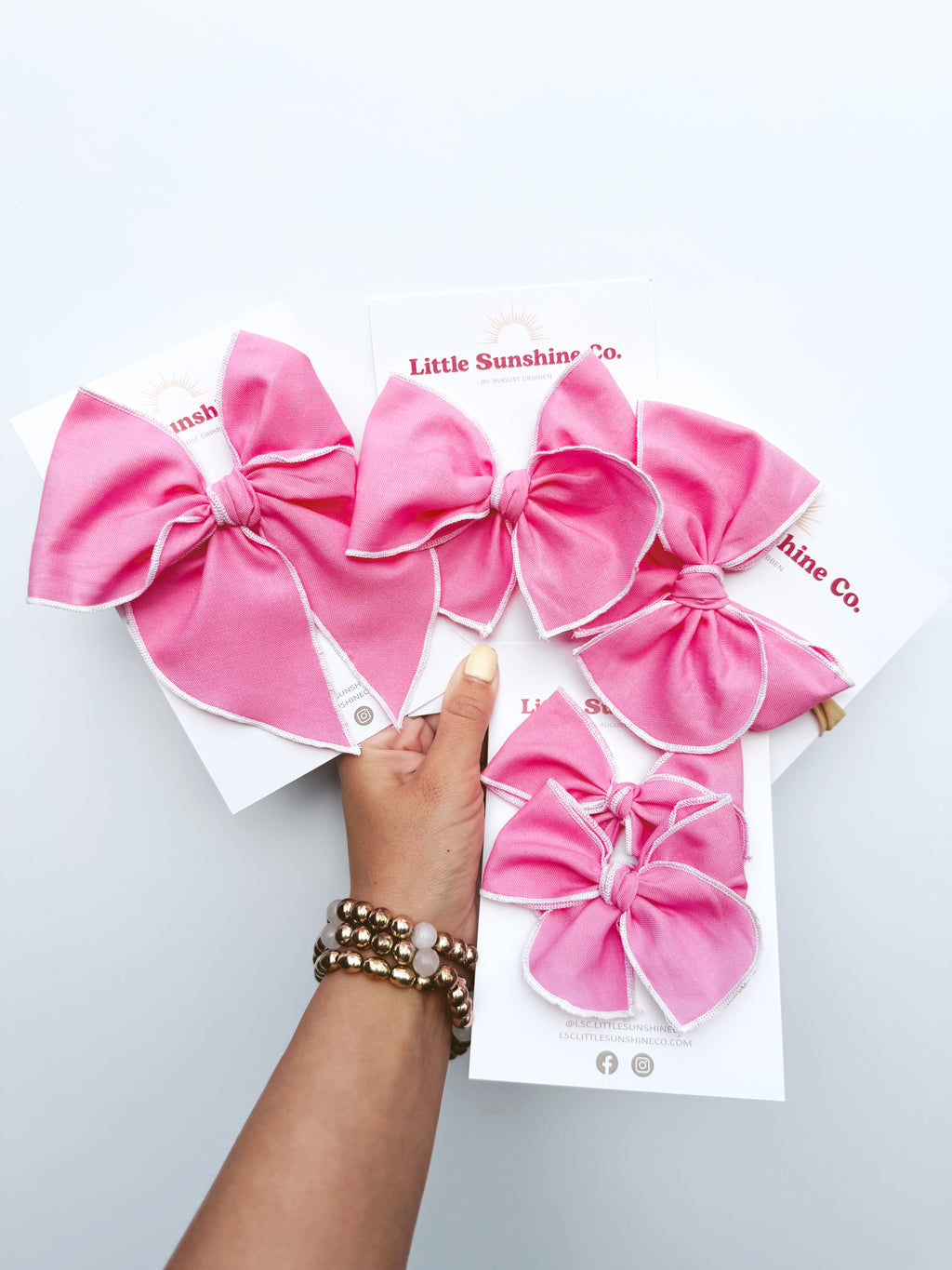 Pink Lemonade Hair Bows