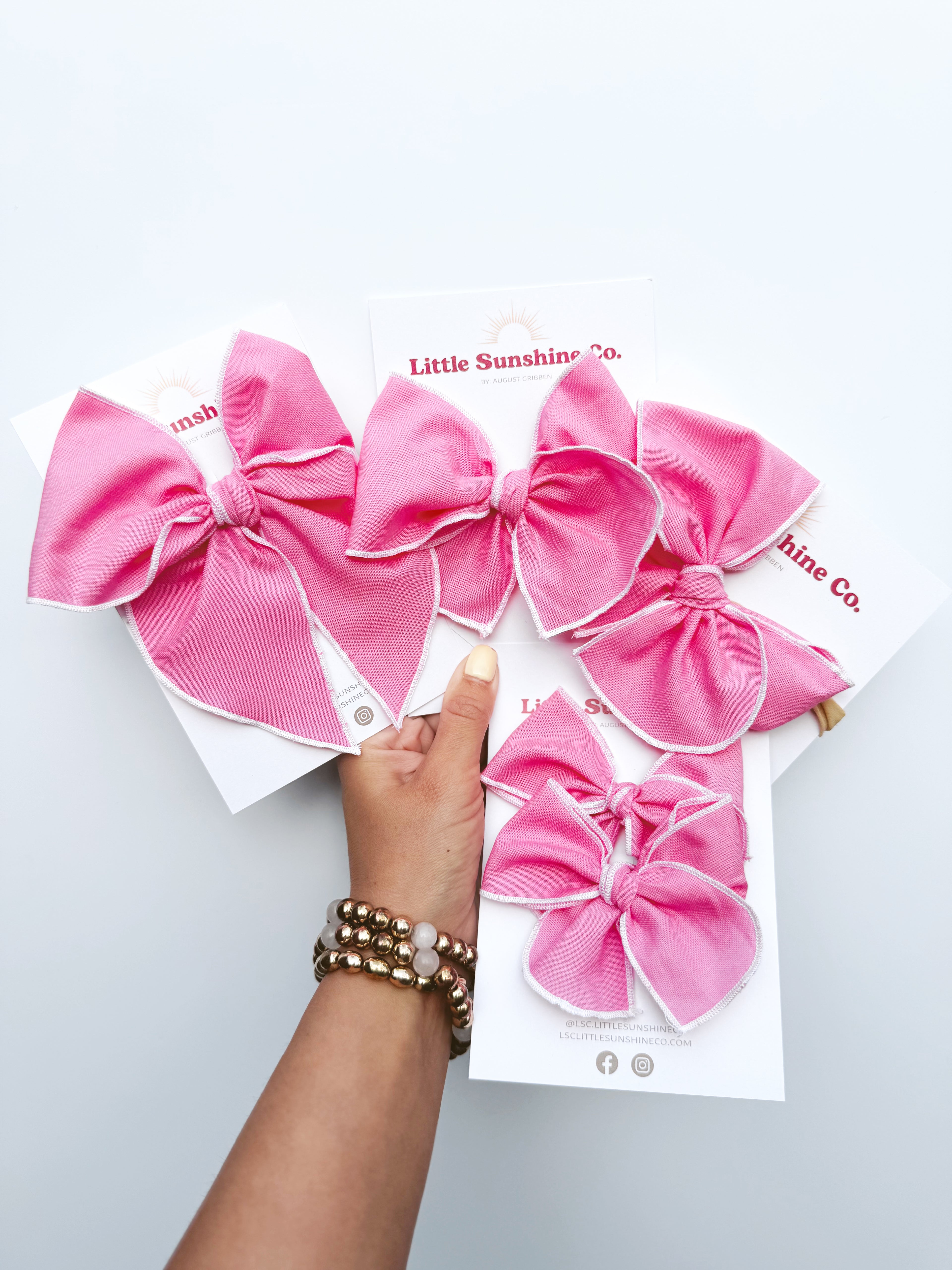 Pink Lemonade Hair Bows