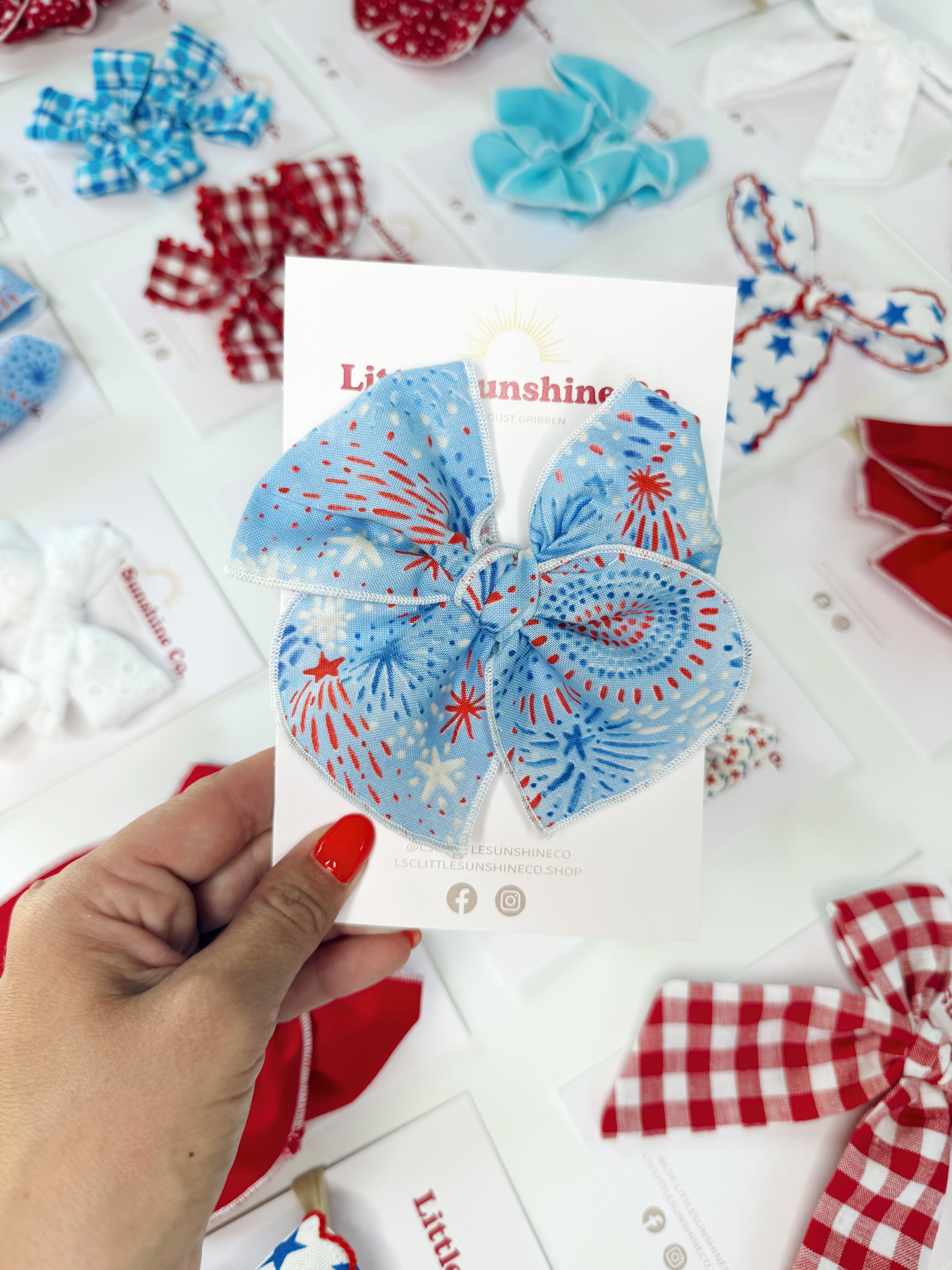 Freedom Skies Hair Bows