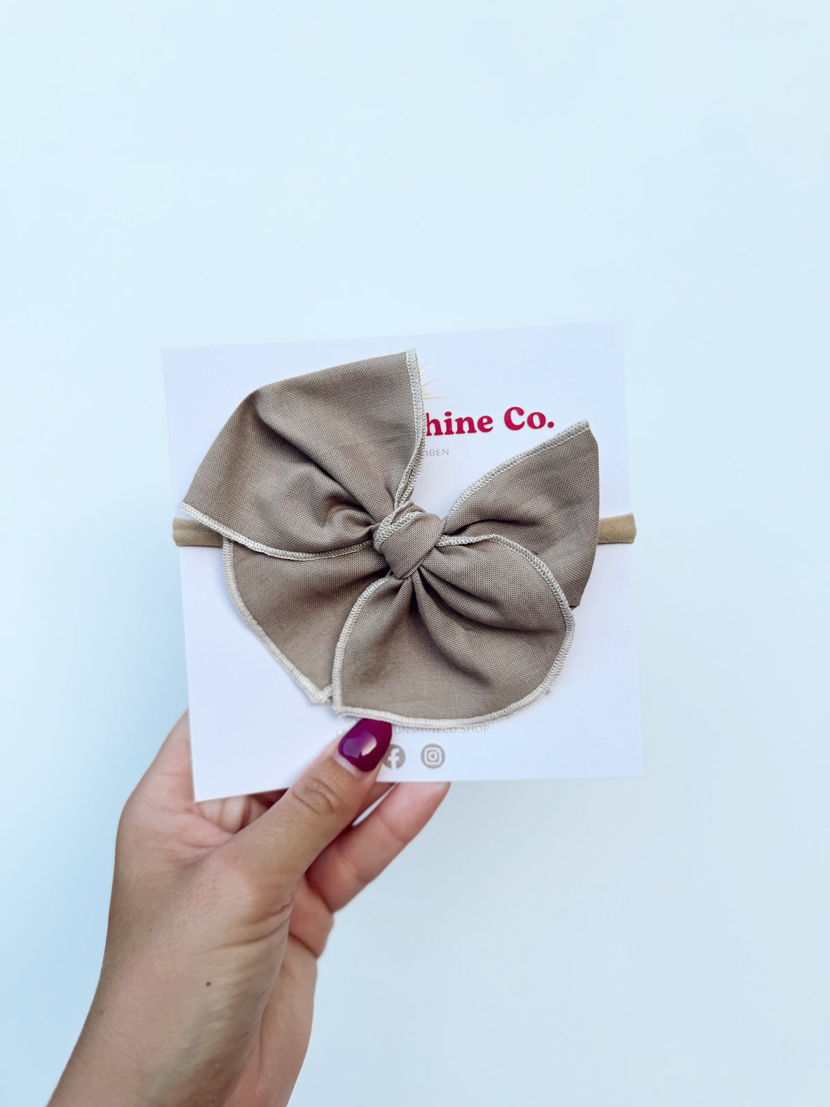 Taupe Hair Bows 🤎