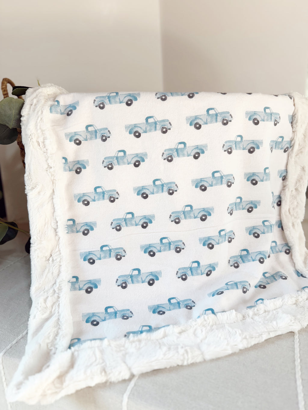 Vintage Blue Truck Snuggle Blankets