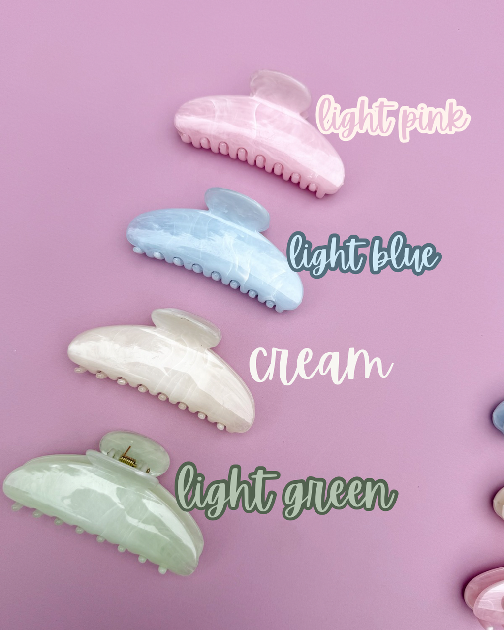 Personalized Bubble Letter Claw Clip
