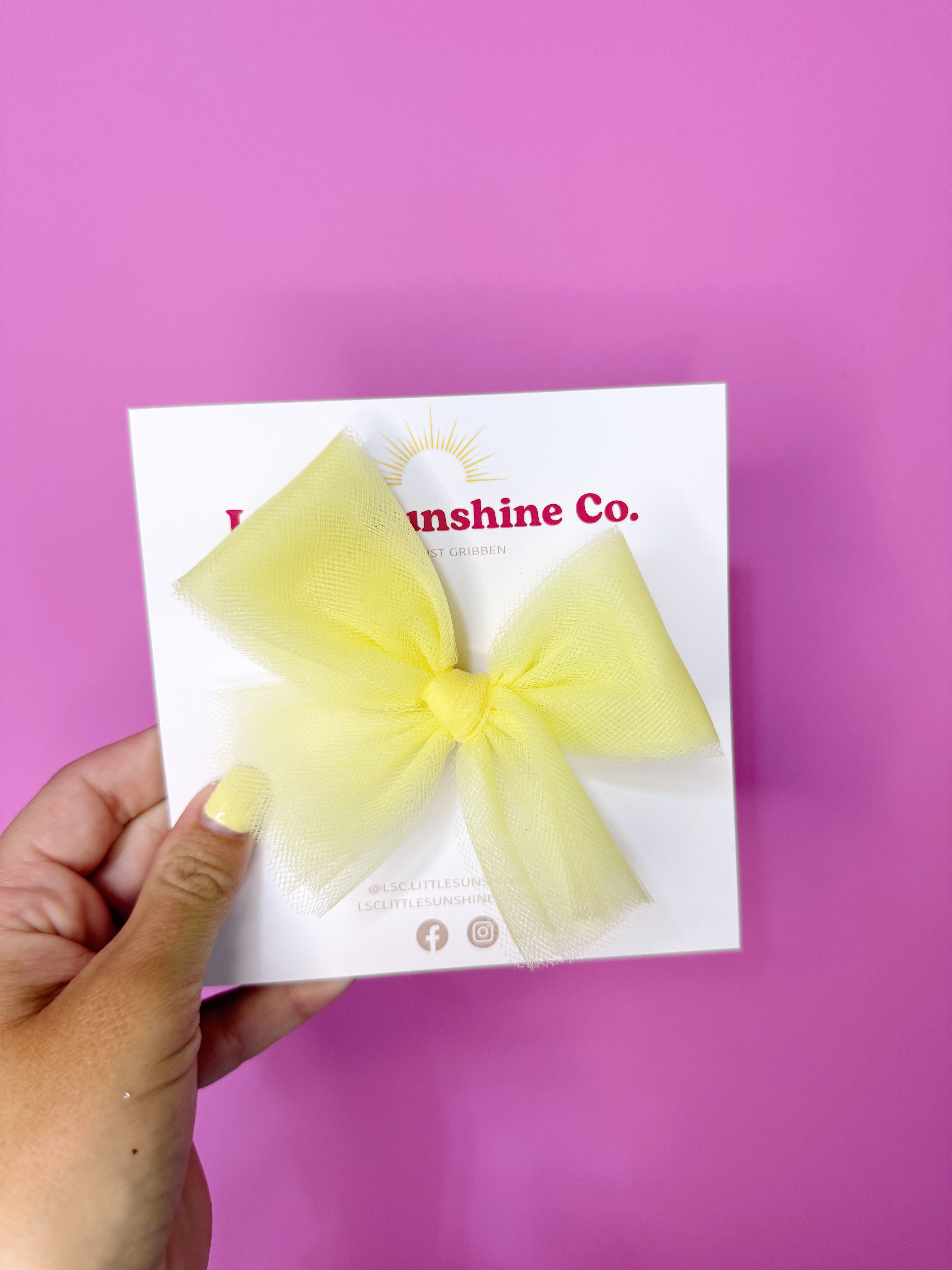 Buttery Yellow Tulle Hair Bows 💛