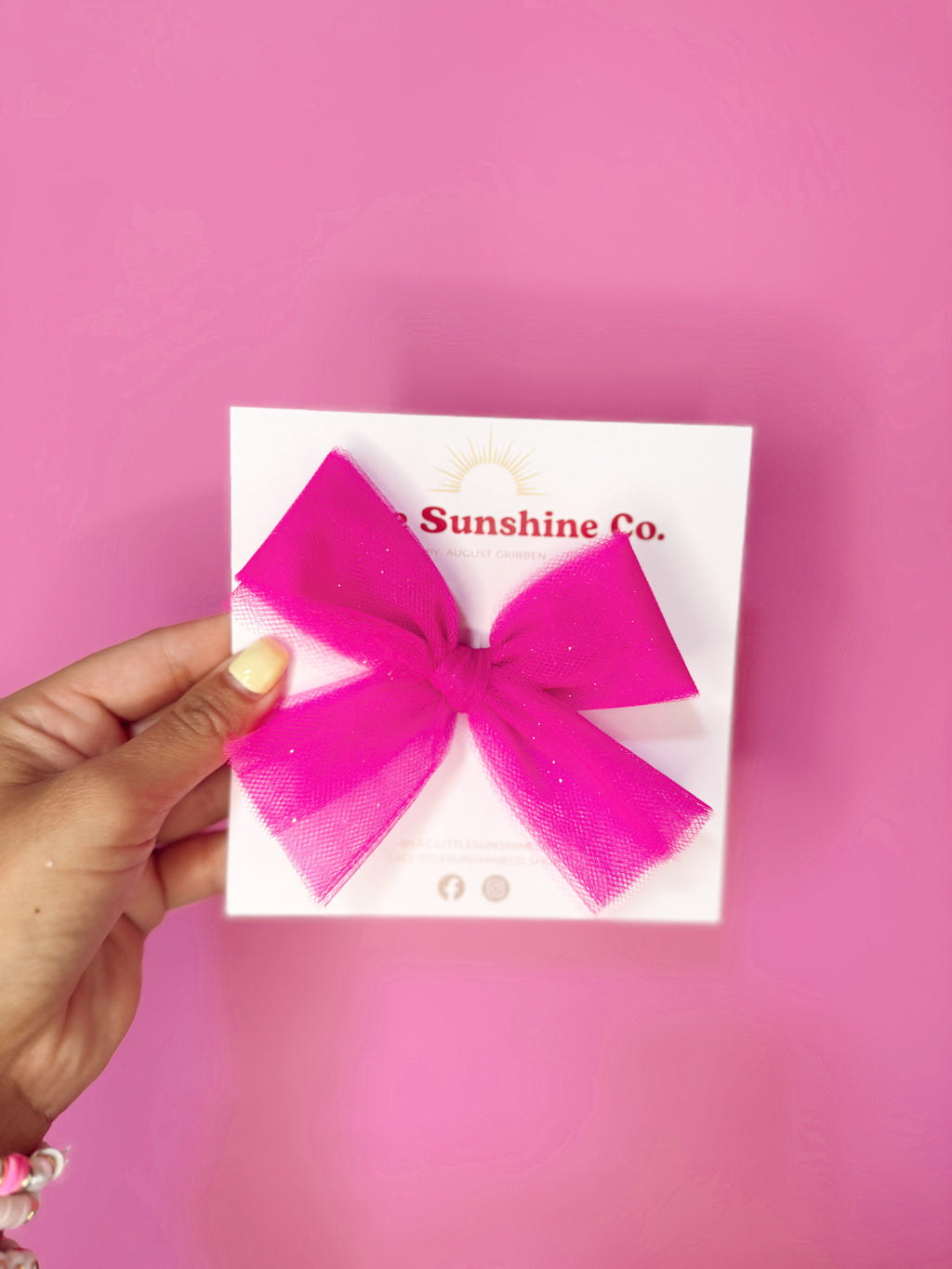 Hot Pink Tulle Hair Bows 🩷