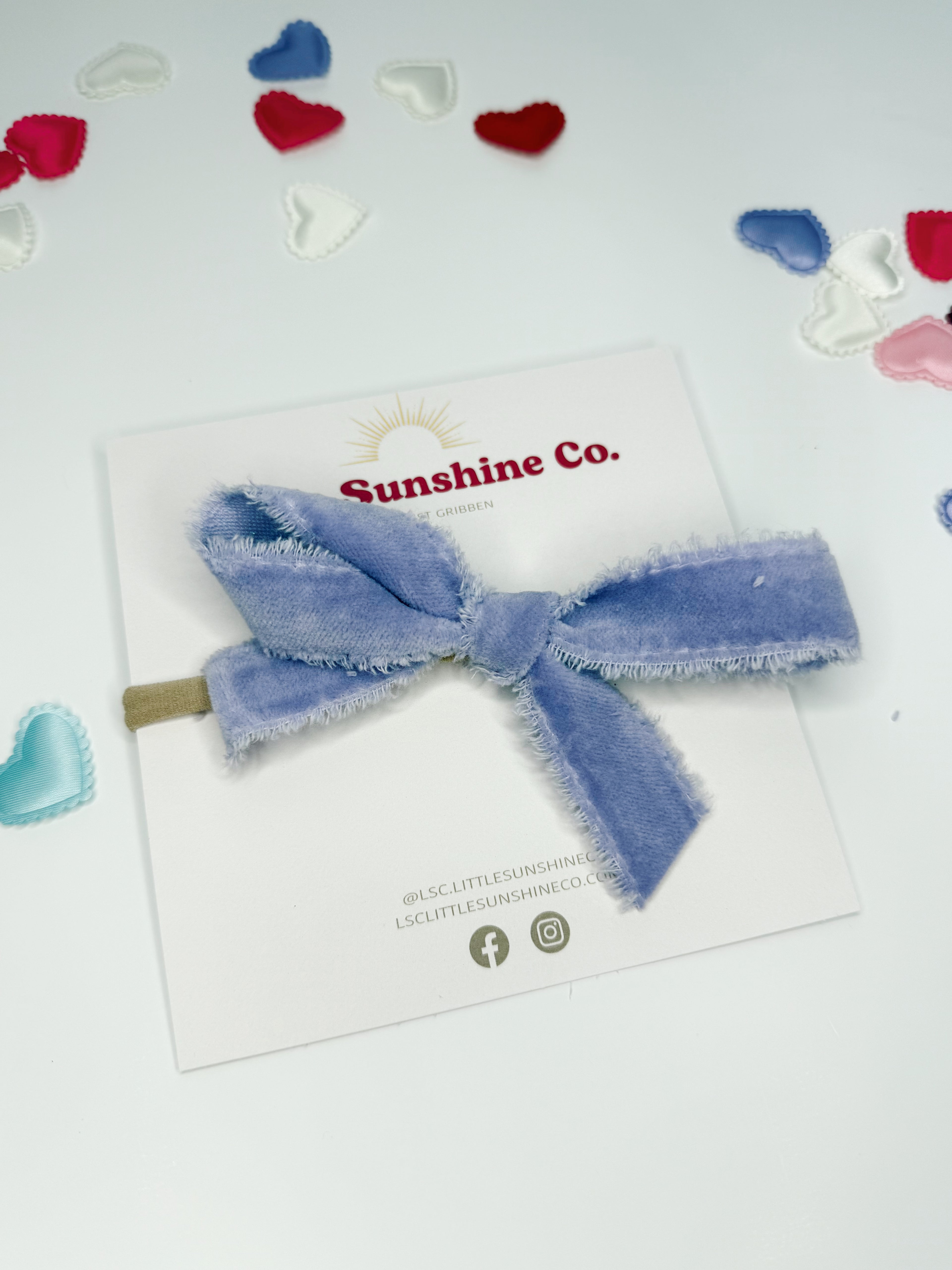 Purple Ribbon Hair Bows