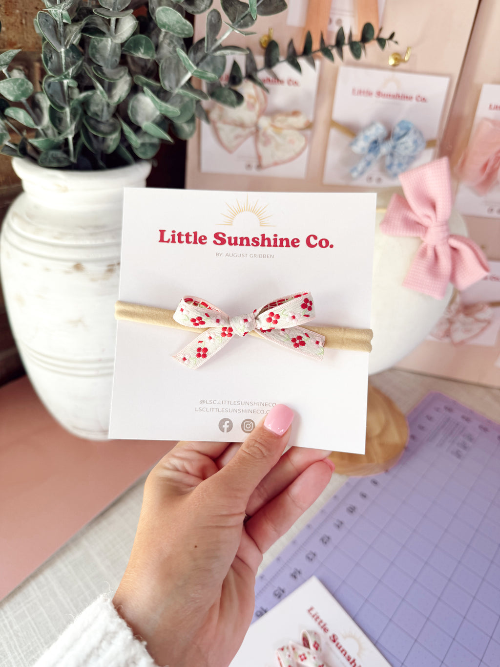 Rosie Posie Ribbon Hair Bows