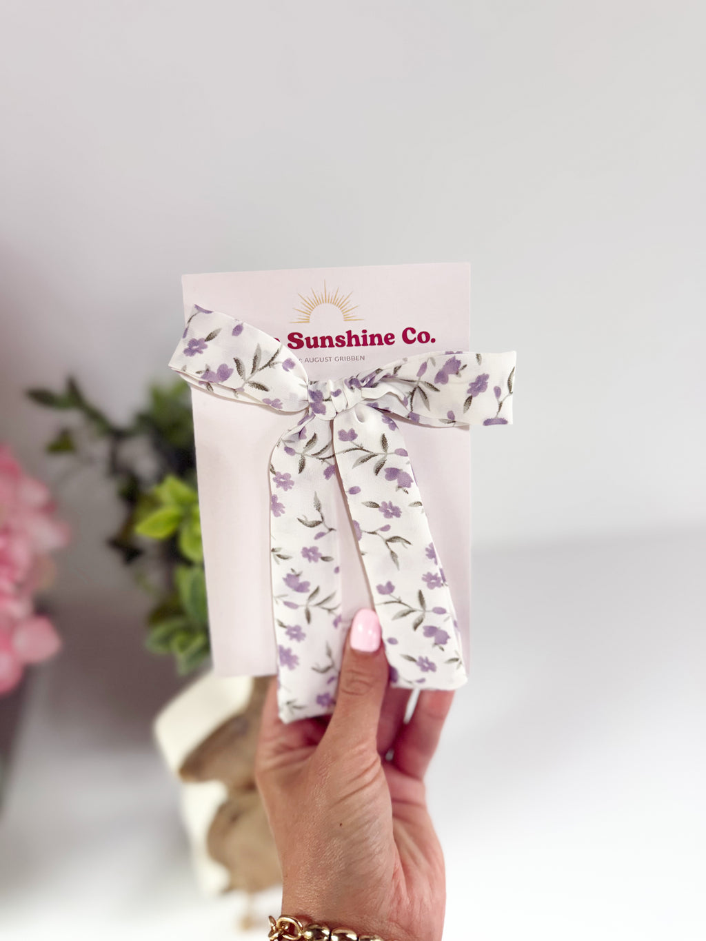 Lilac Garden Hair Bows