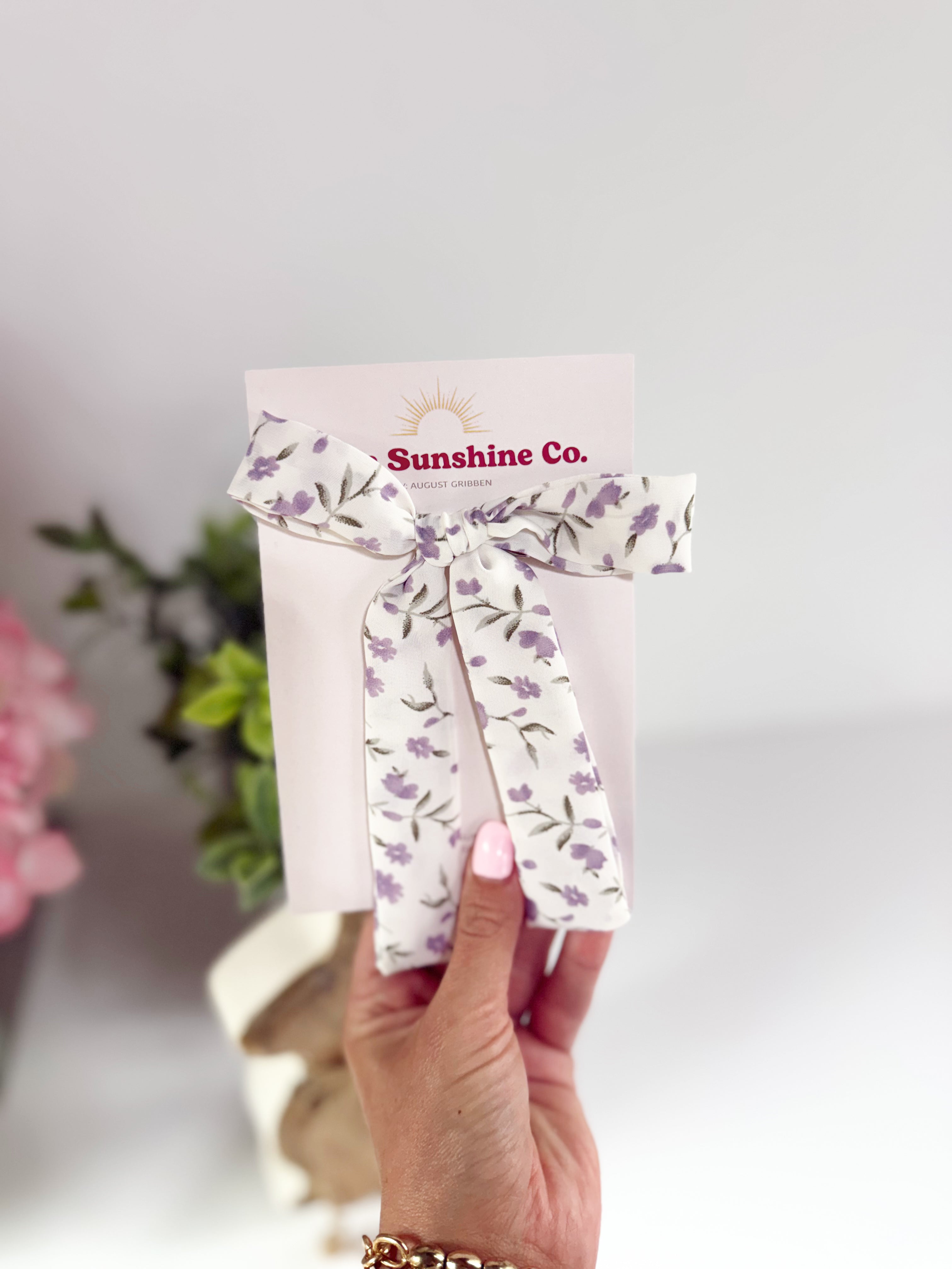 Lilac Garden Hair Bows