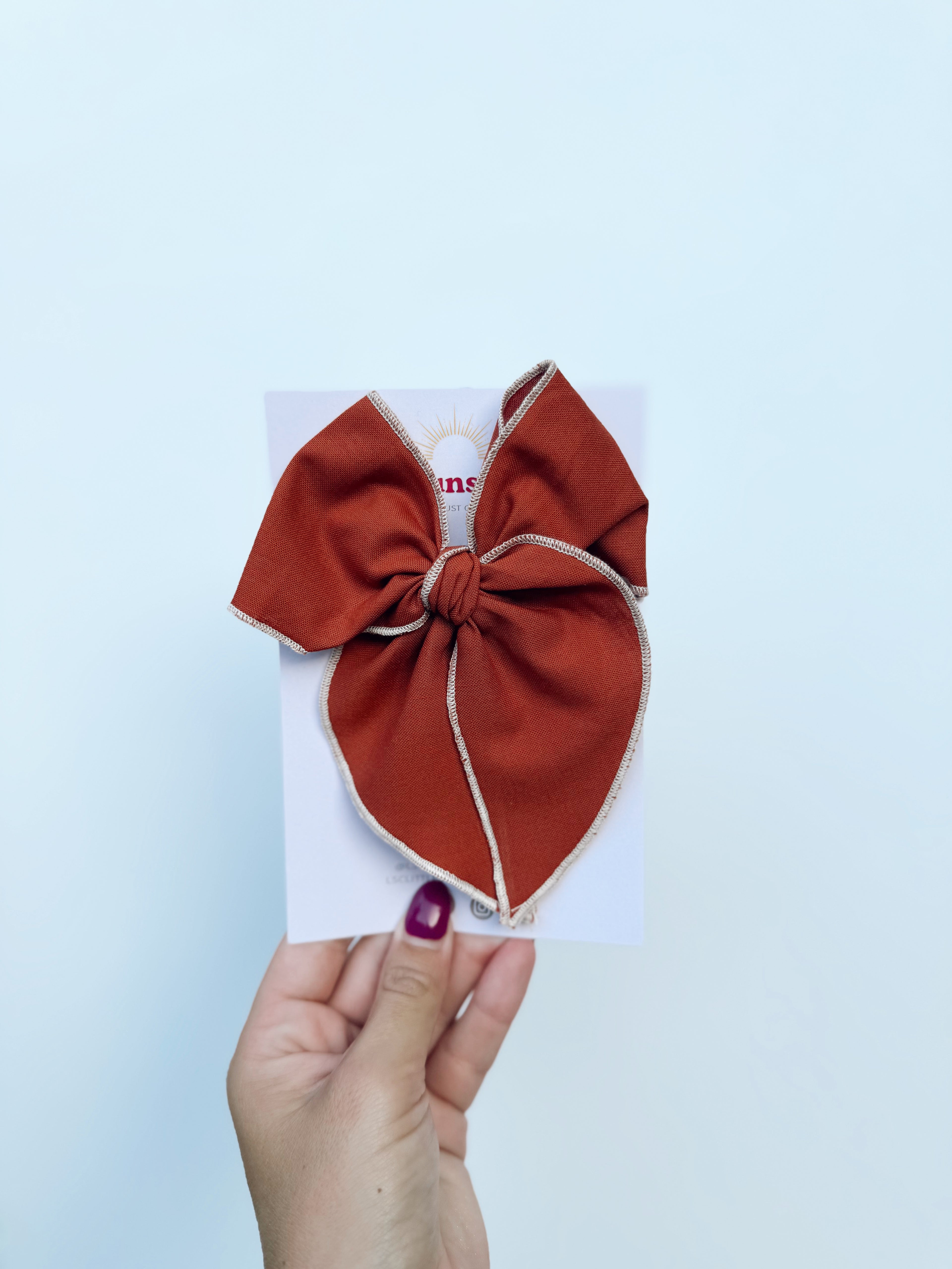 Rust Hair Bows 🍂