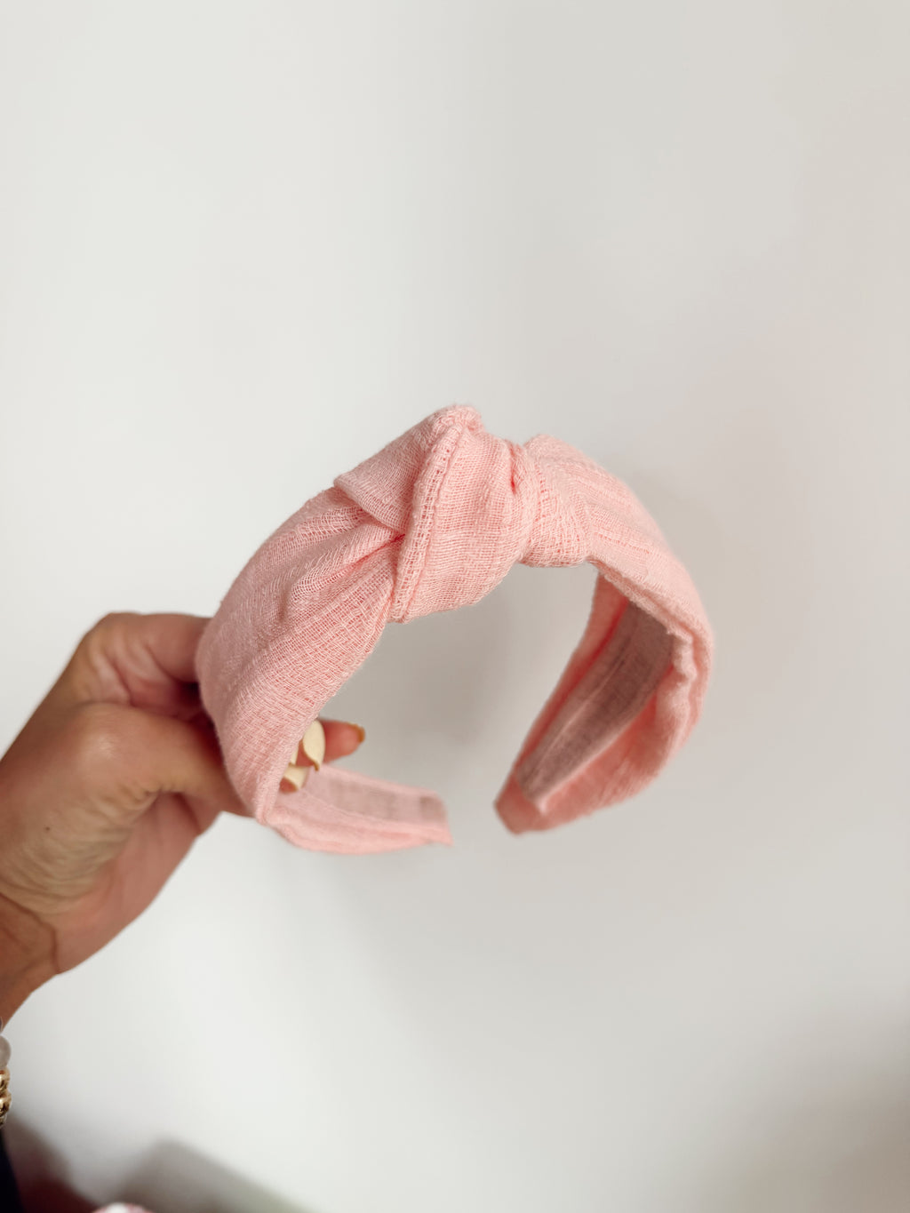 Lainey Pink Knotted Headband