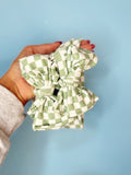 Floral Green Checks - Headwrap