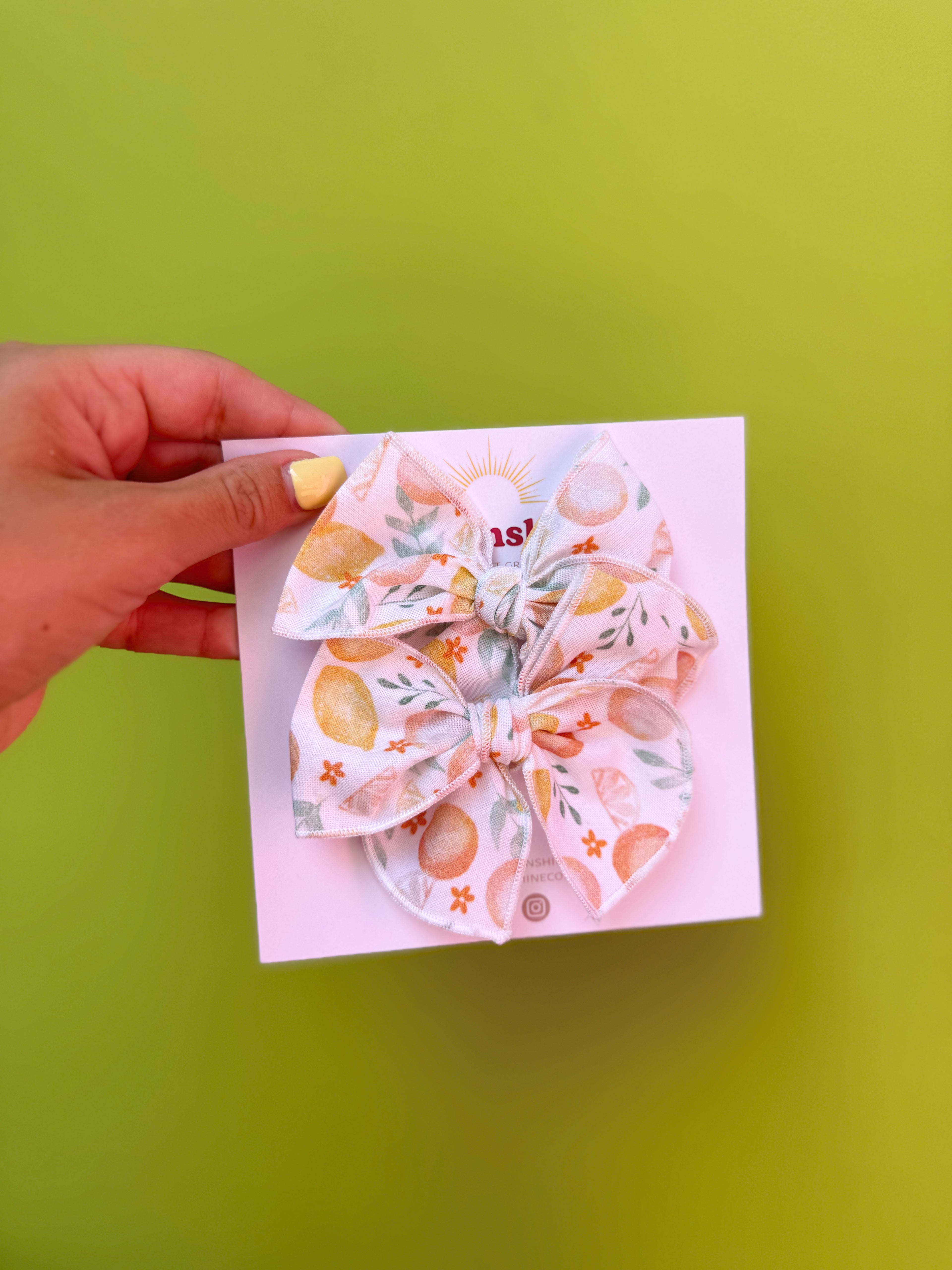 Citrus Breeze Hair Bows 🍊🍋