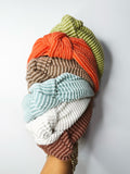 Ribbed Wavy Knotted Headbands